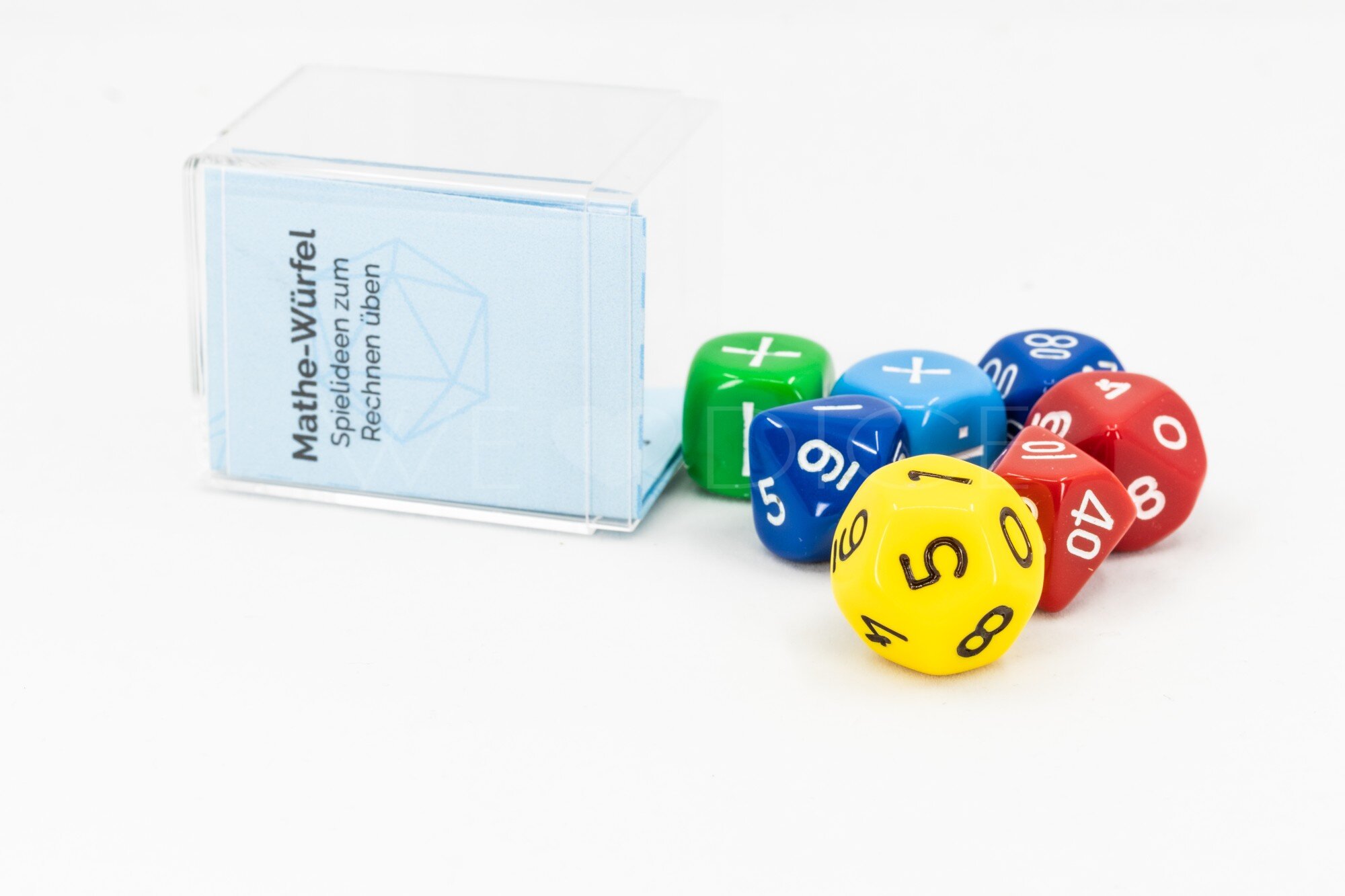 Math Dice Set Grades 1-5 | 7 Learning Dice, Learn mental Math with Fun