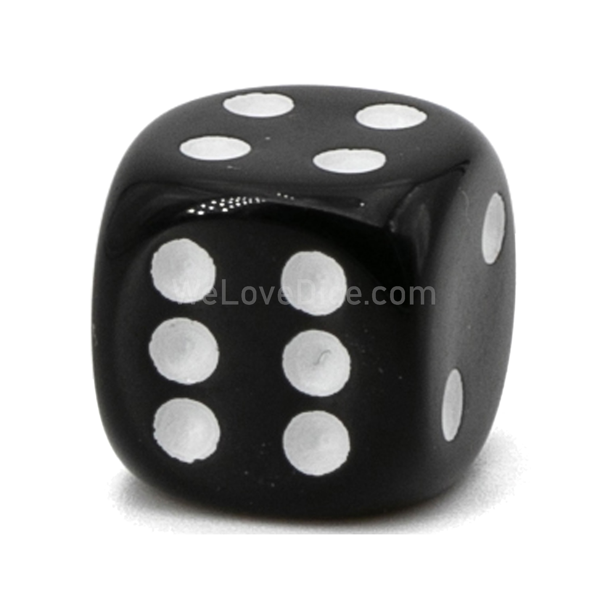 20mm  D6 Dice in black Opaque