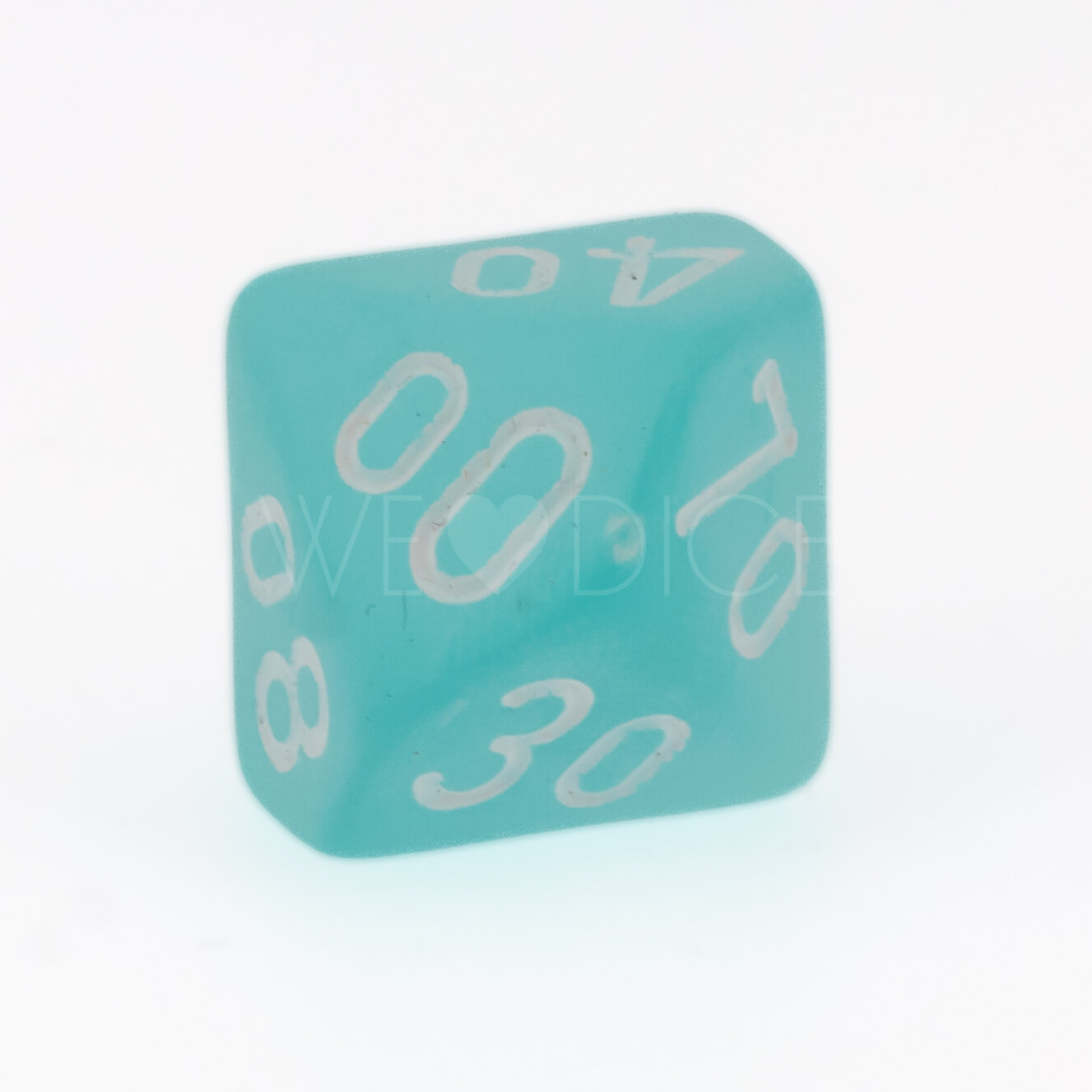 Frosted Teal / white  D% 