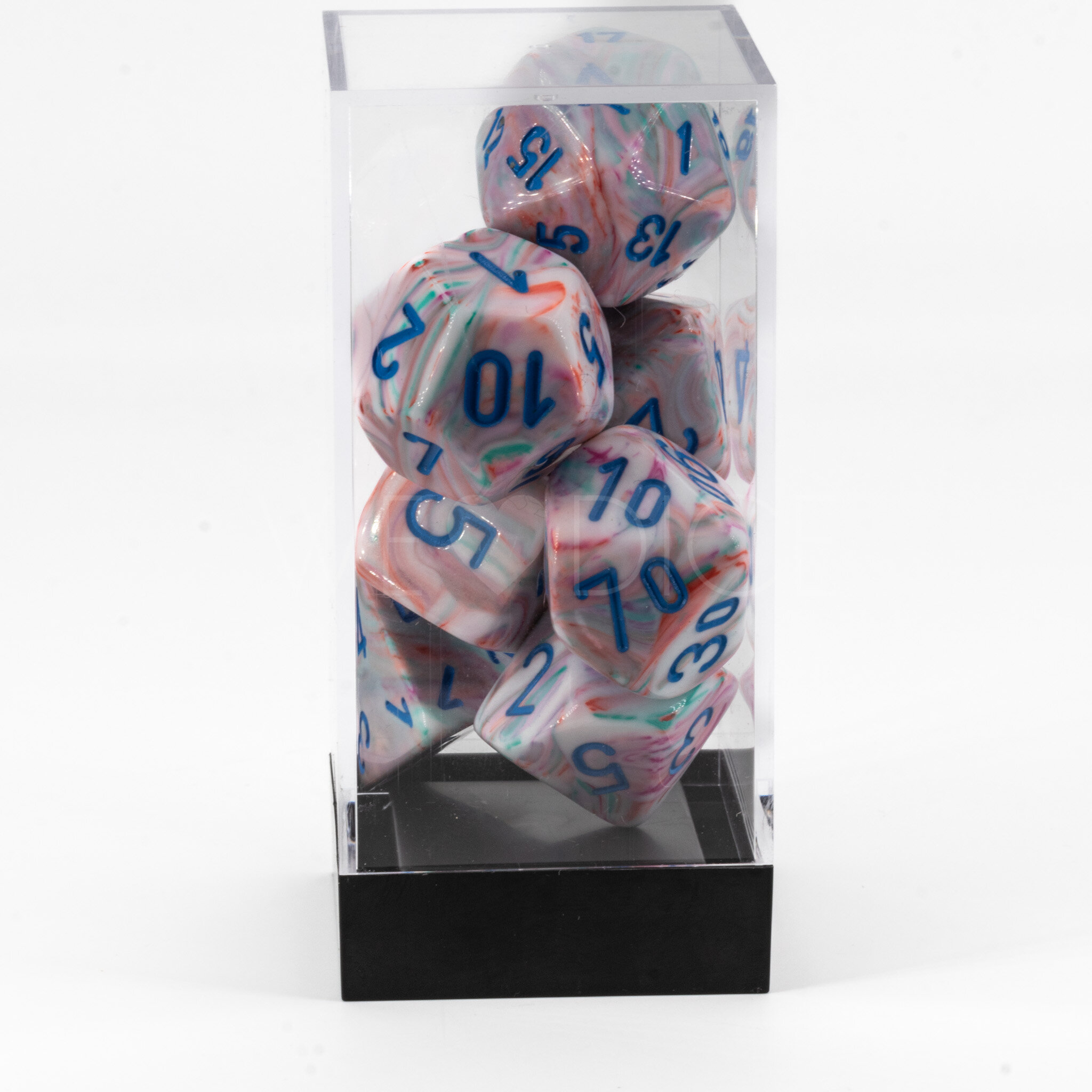 Festive® Mega-hedral™  Polyhedral Pop Art / blue 7-DieSet