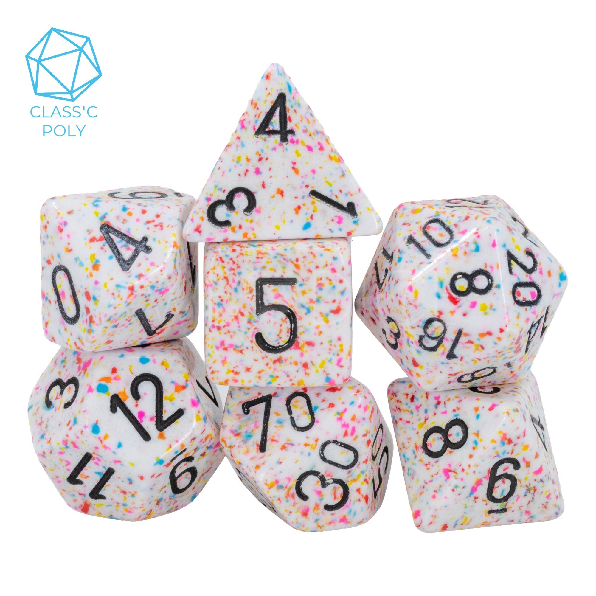 Speckled® Polyhedral Birthday / black 7-Würfel Set