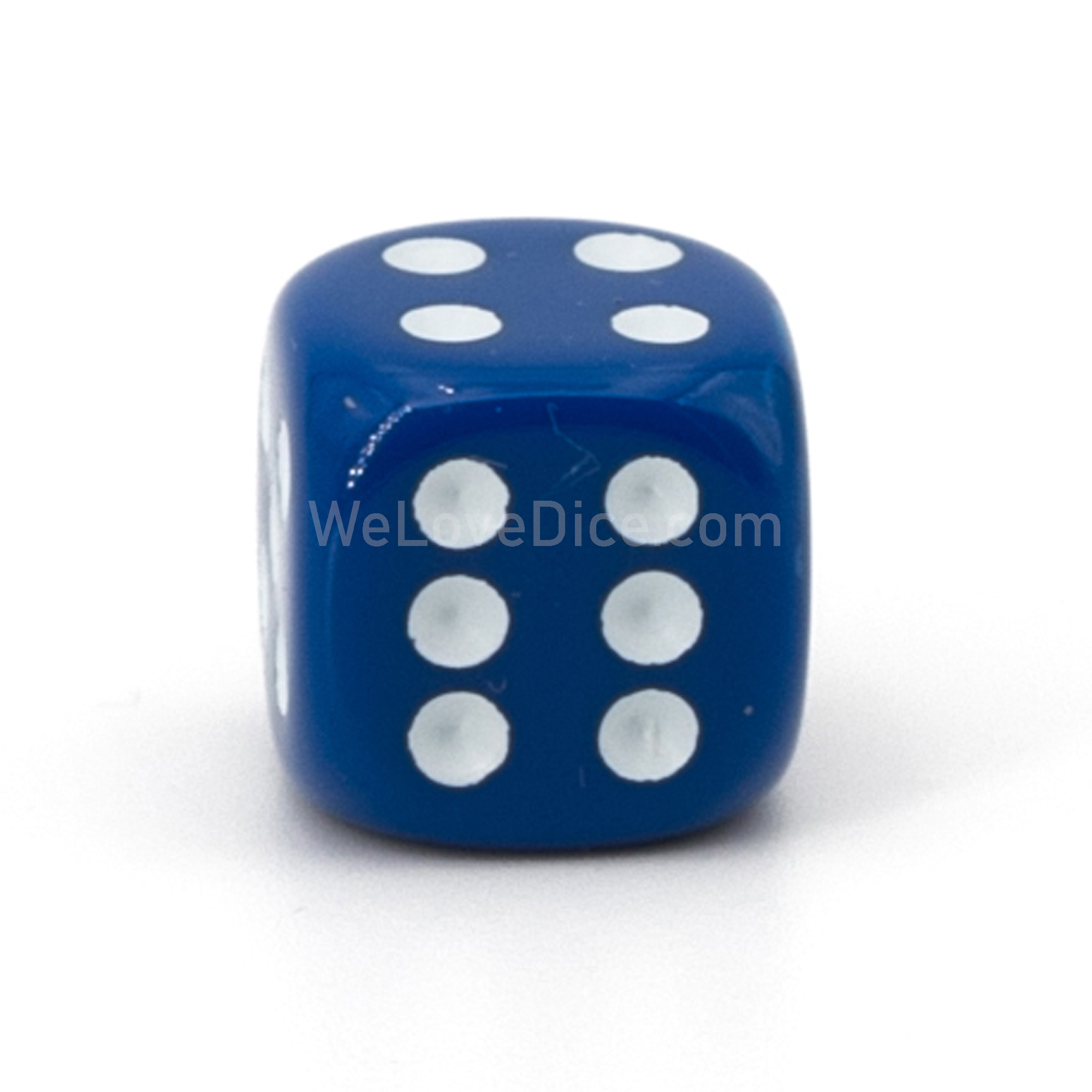 16mm W6 Würfel in dunkelblau / weiß