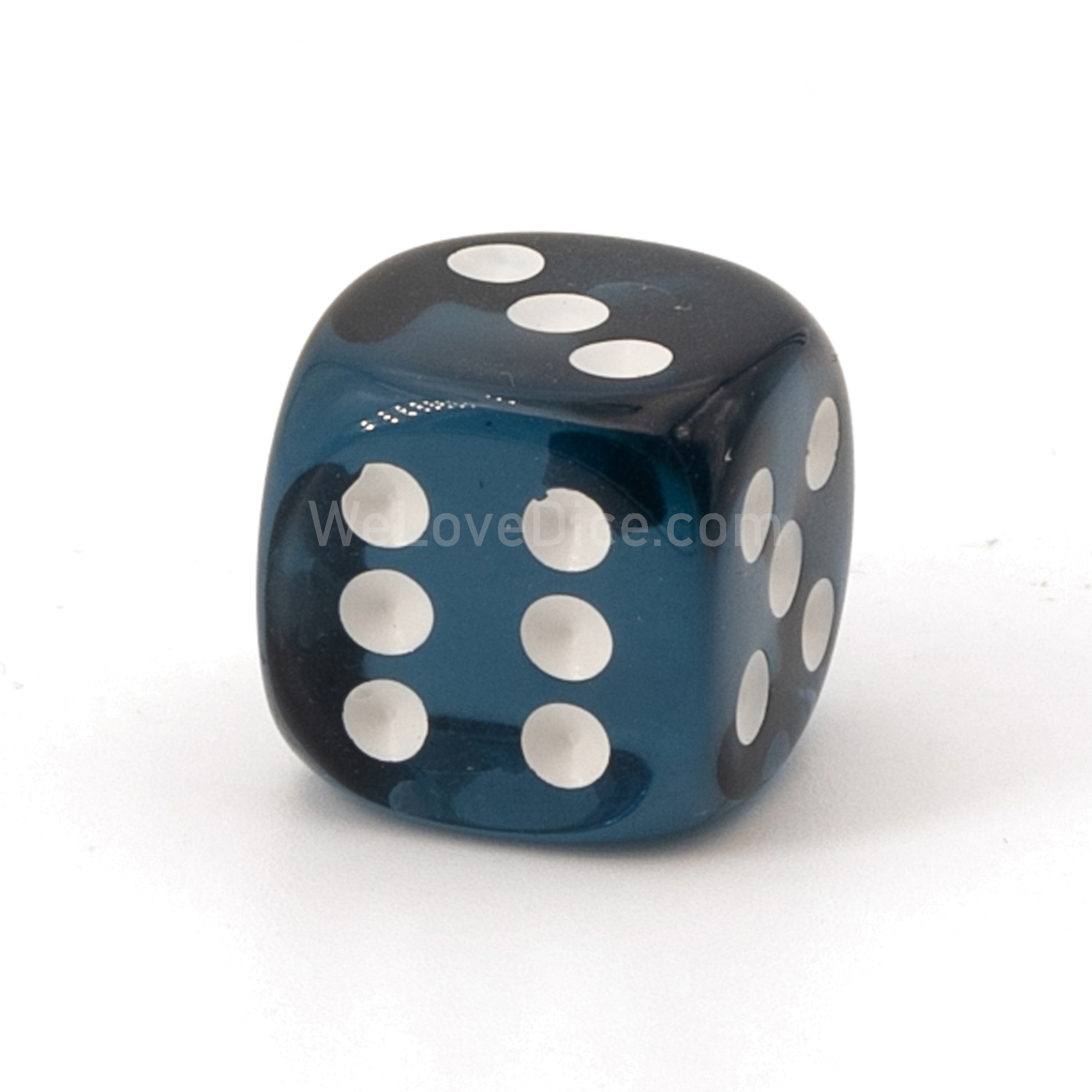 16mm  D6 Dice in petrol / white