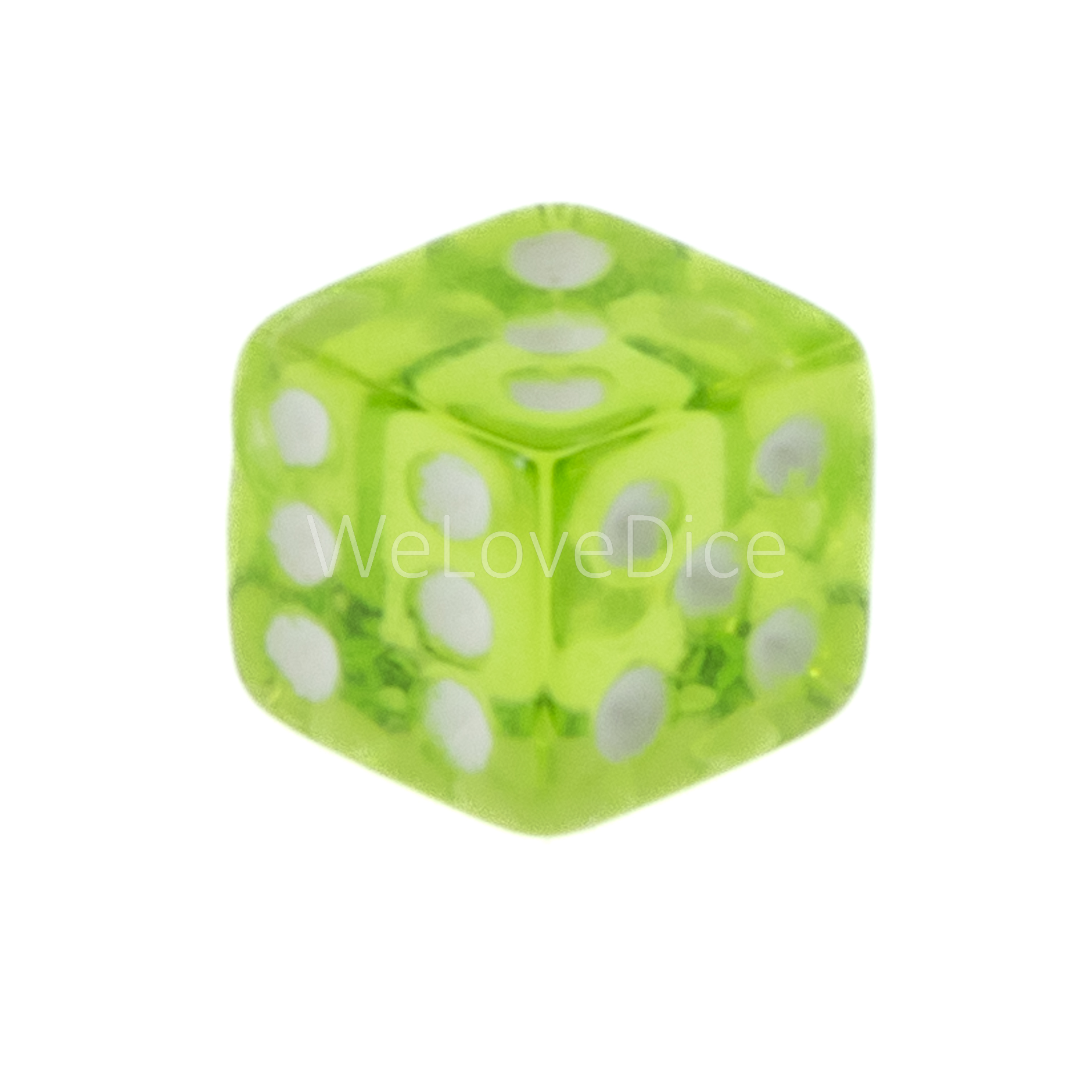 5mm  D6 Dice in mint green Translucent