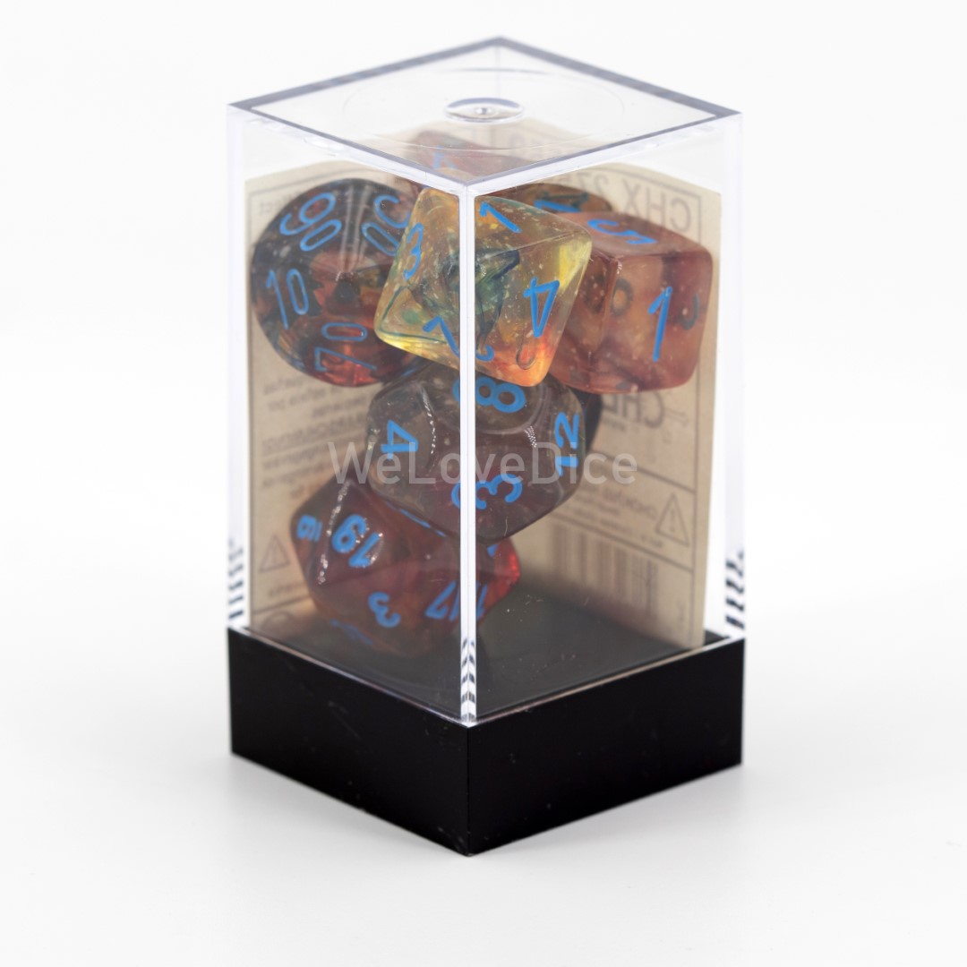 Nebula® Polyhedral Primary / blau 7-Würfel Set