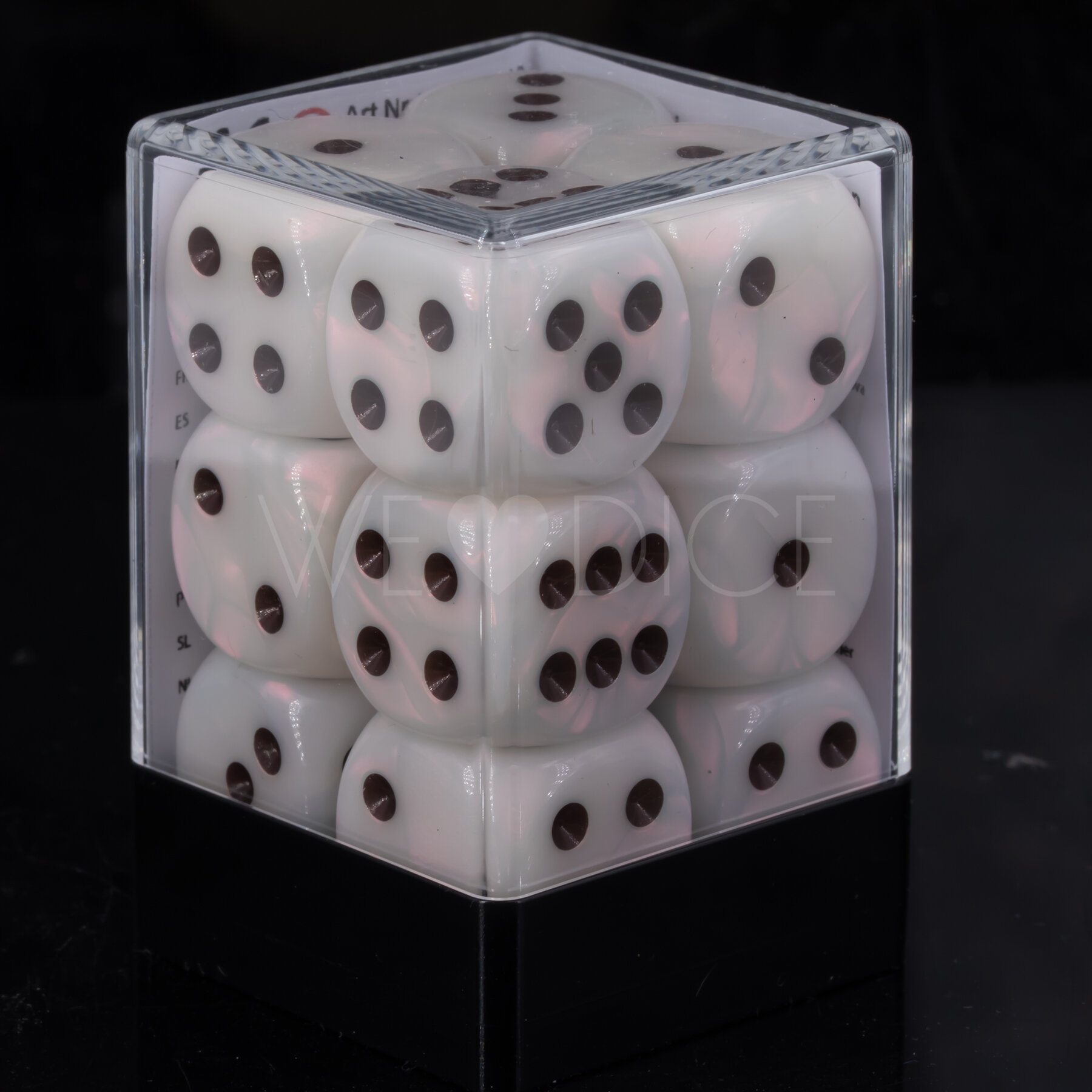 weiß / schwarz 18mm W6 Set (12 Stück)