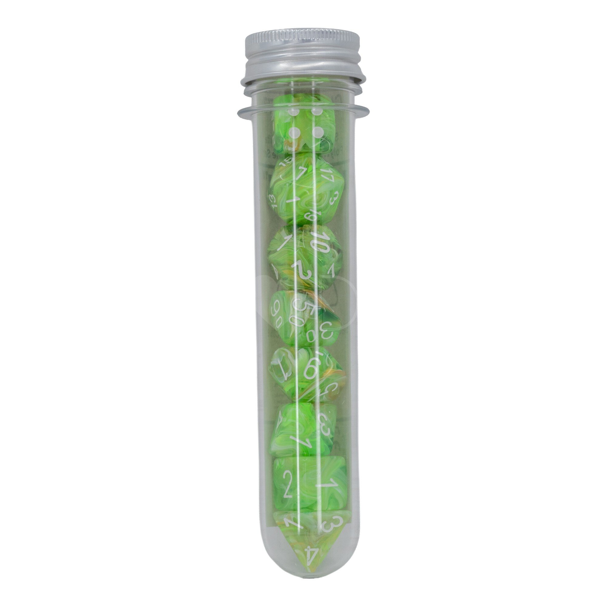 LabDice Marble  Sour Green / white  Set 8 Stück
