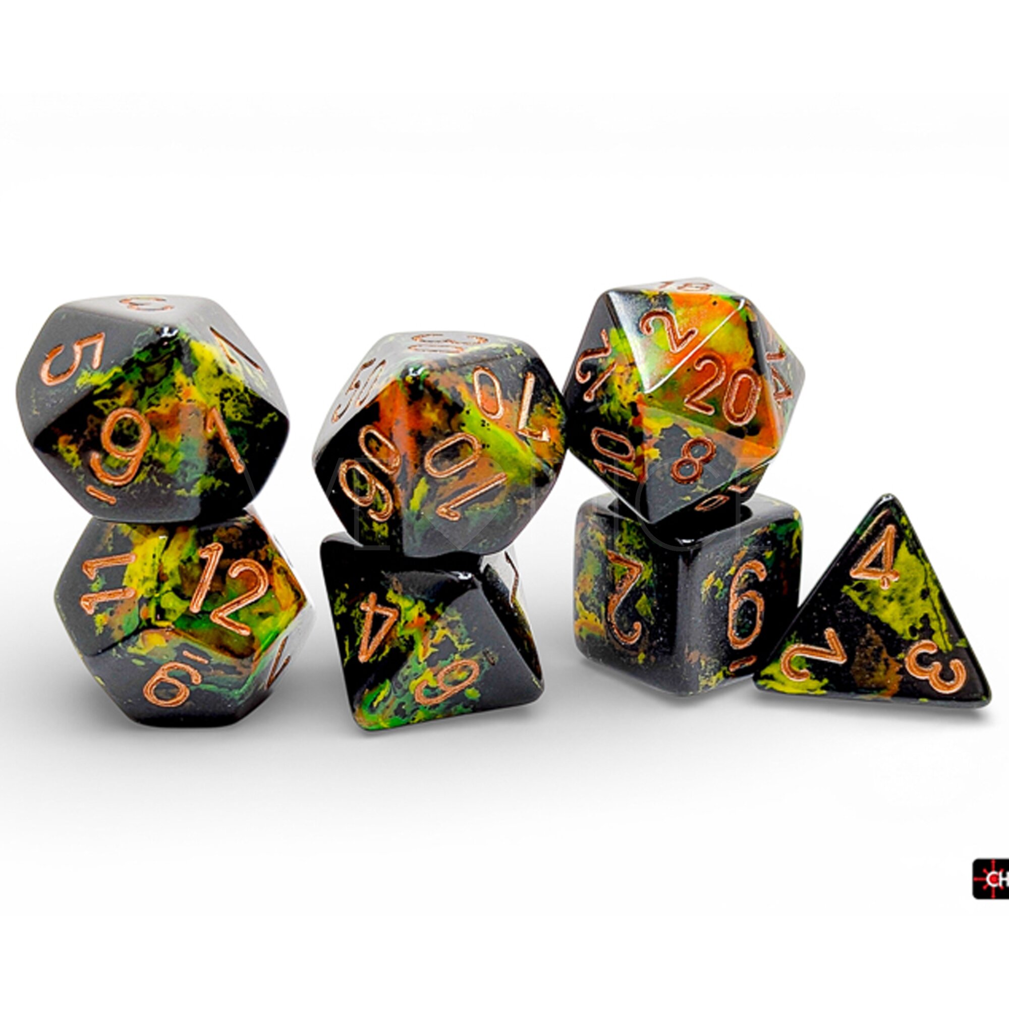 Brush™ Polyhedral Breezy™ / blue 7-Würfel Set