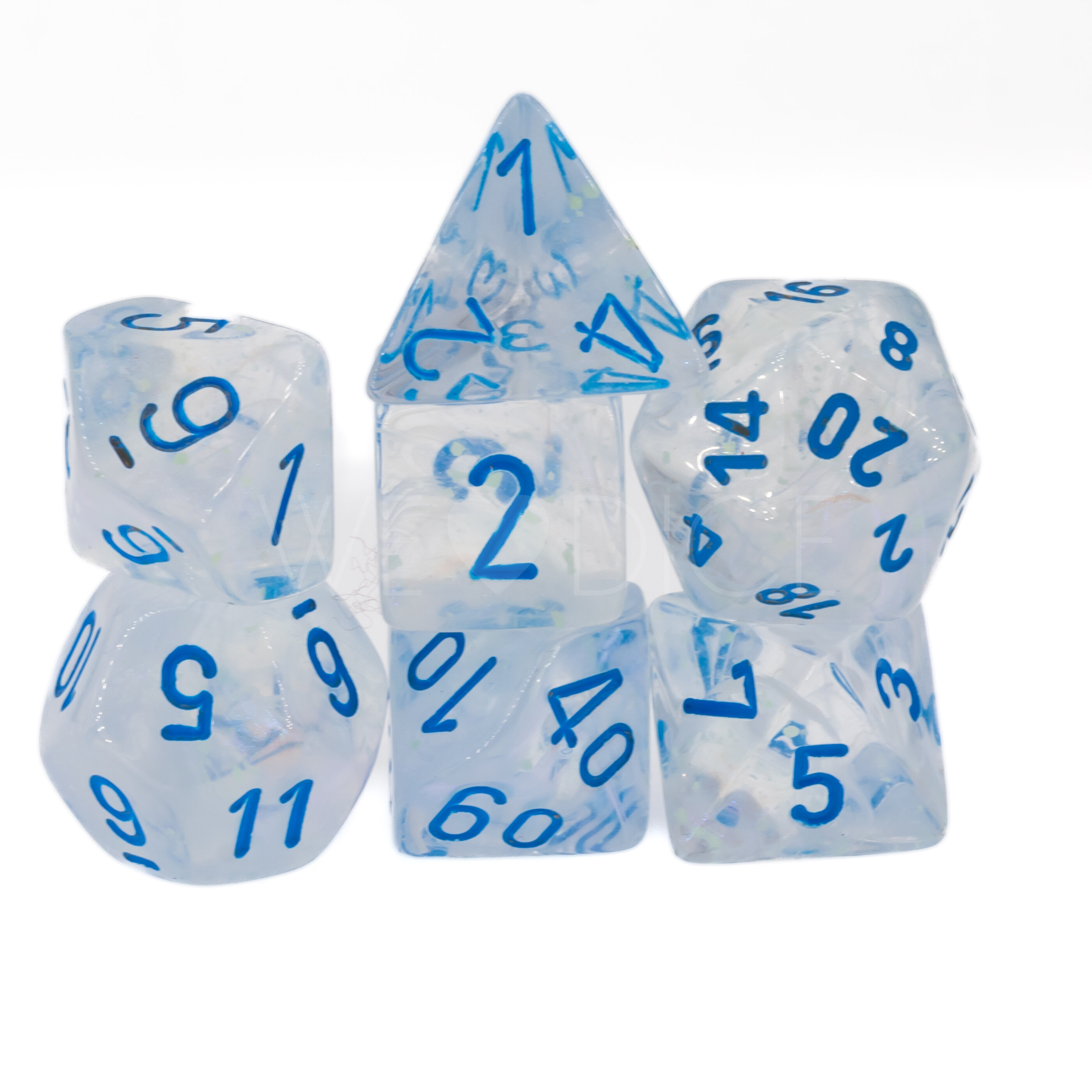 Borealis® Polyhedral Icicle™ / hellblau 7-Würfel Set