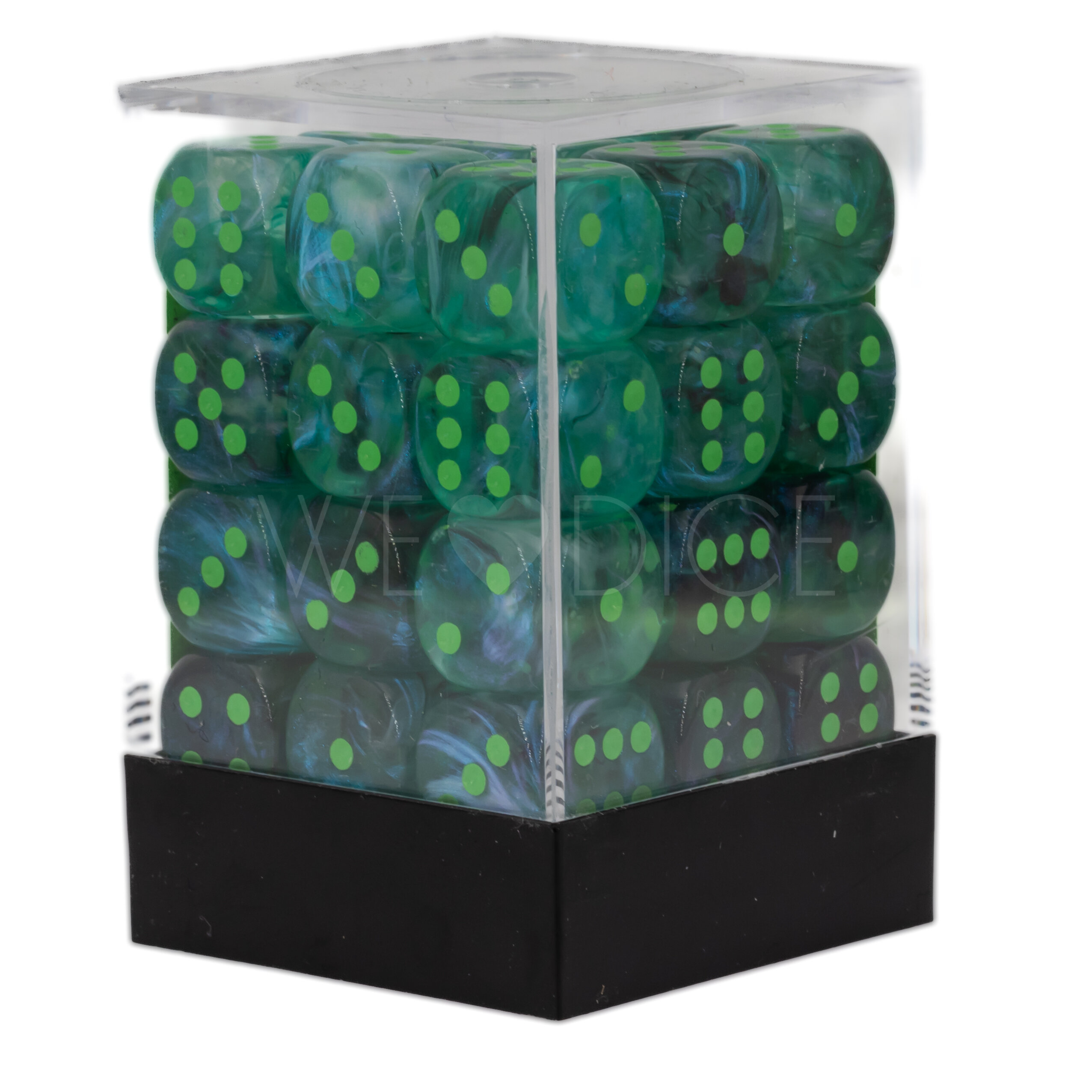 Borealis® Kelp / hellgrün 12mm W6 Würfel Set (36 Würfel)