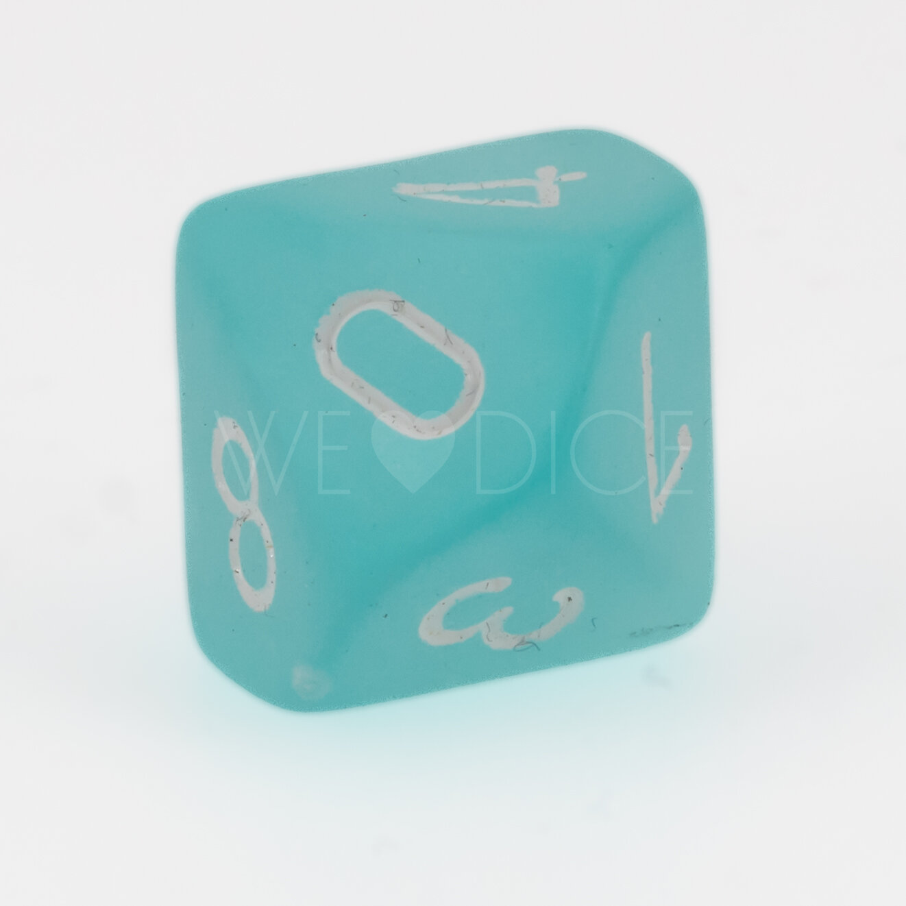 Frosted Teal / white  D10 