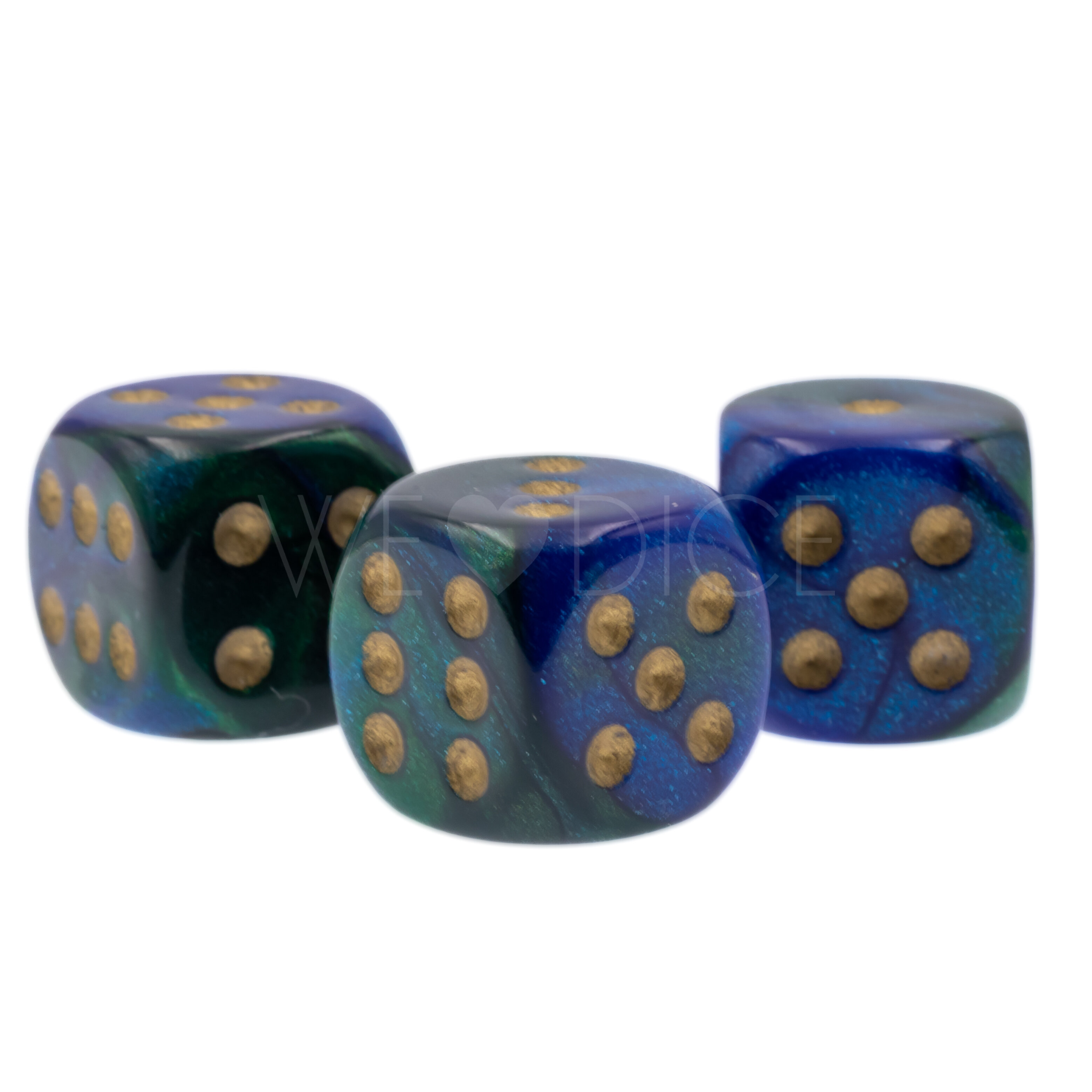 Gemini® Blaugrün / gold 16mm