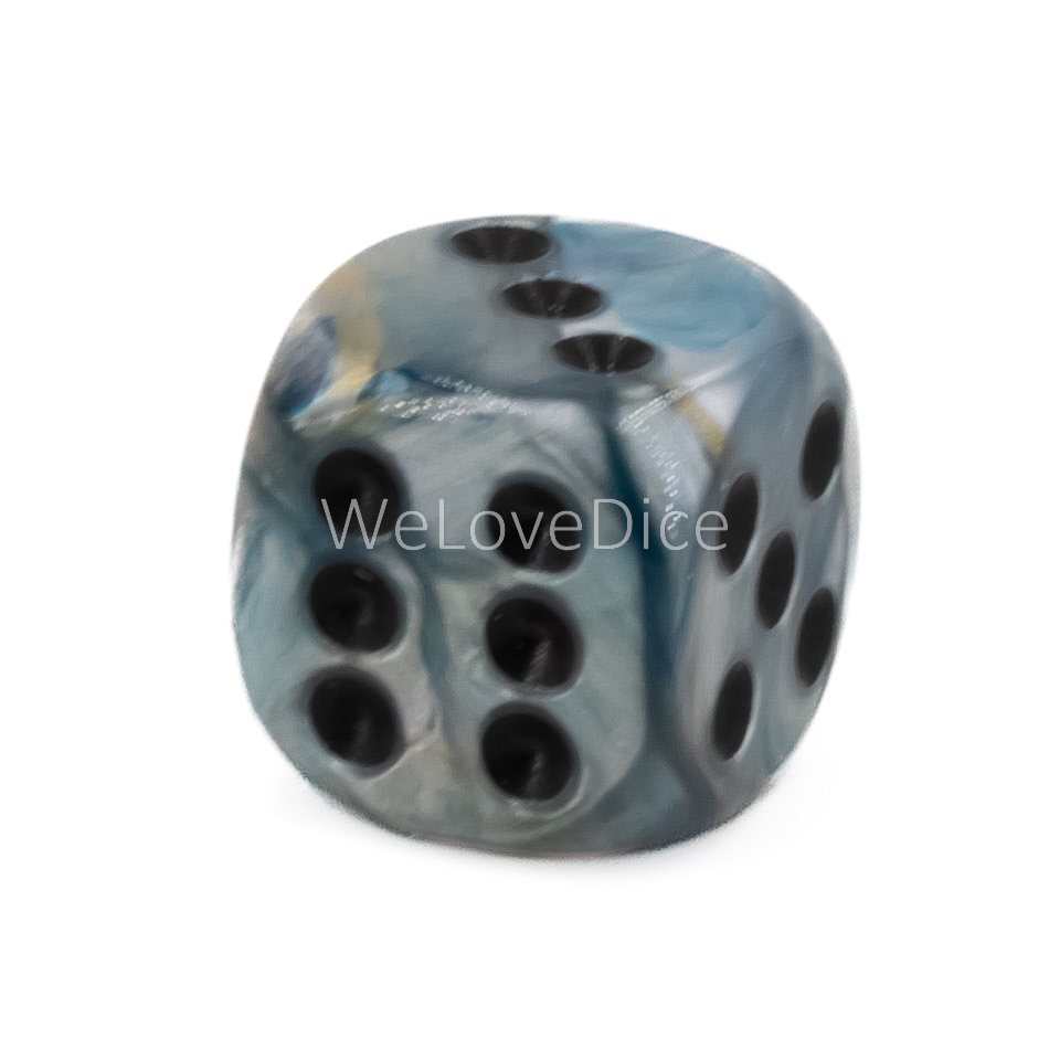 16mm W6 Würfel in Coelestin blau