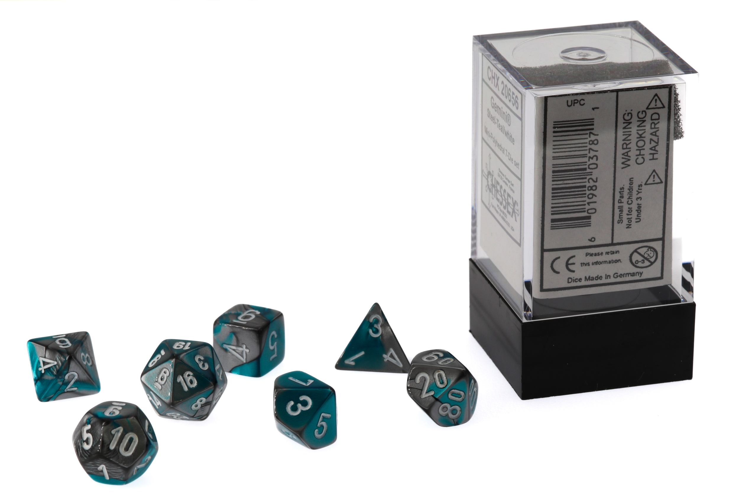 Gemini® Mini-hedral Polyhedral Steel-Teal / white 7-DieSet