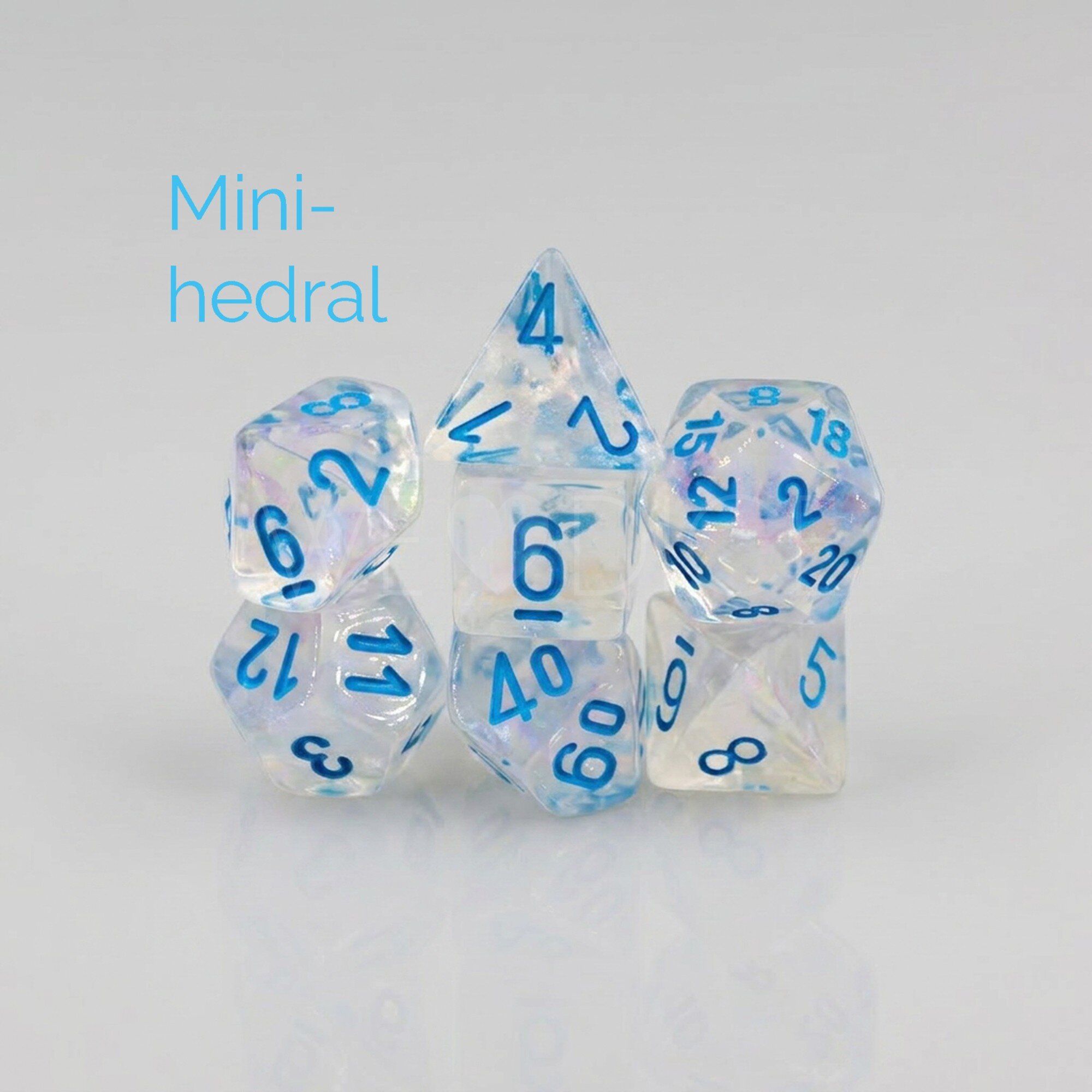 Borealis® Mini-hedral Polyhedral Icicle™ / light blue   7-DieSet