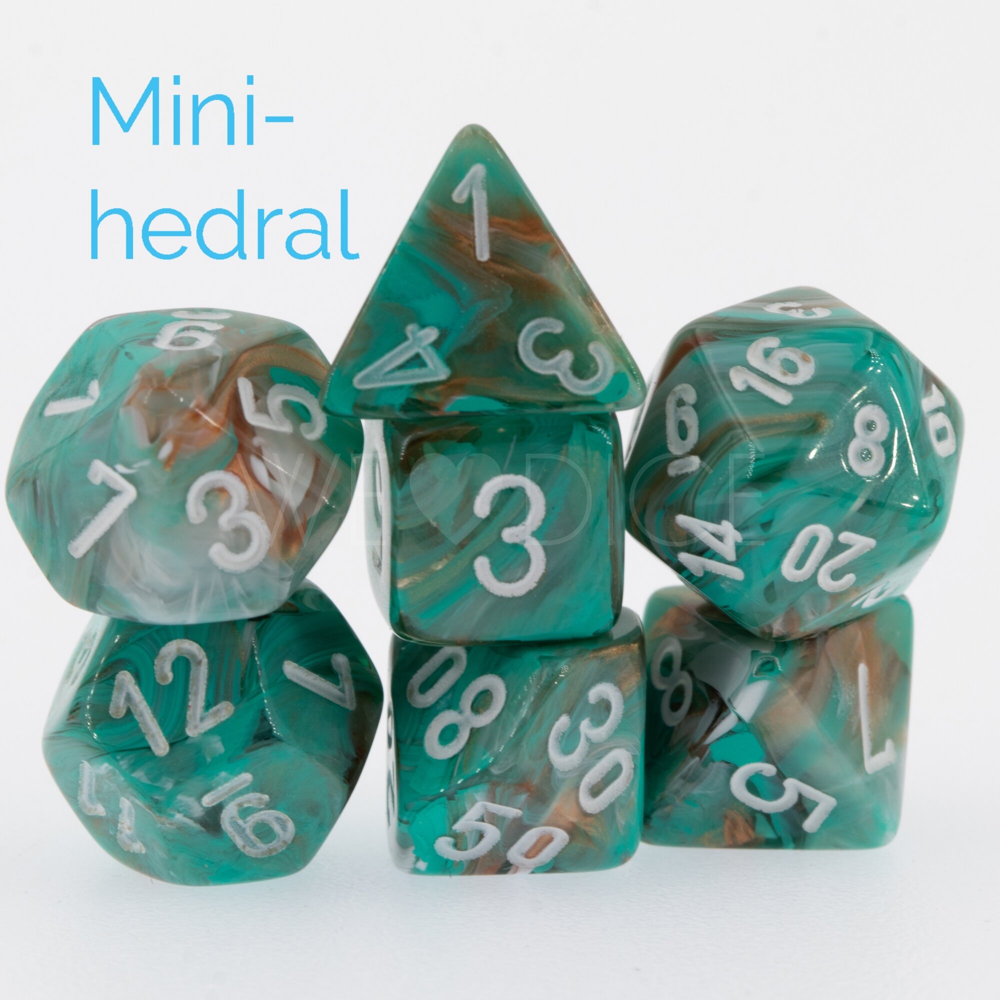 marble Mini-hedral Polyhedral Oxi-Copper™ w/white 7-DieSet