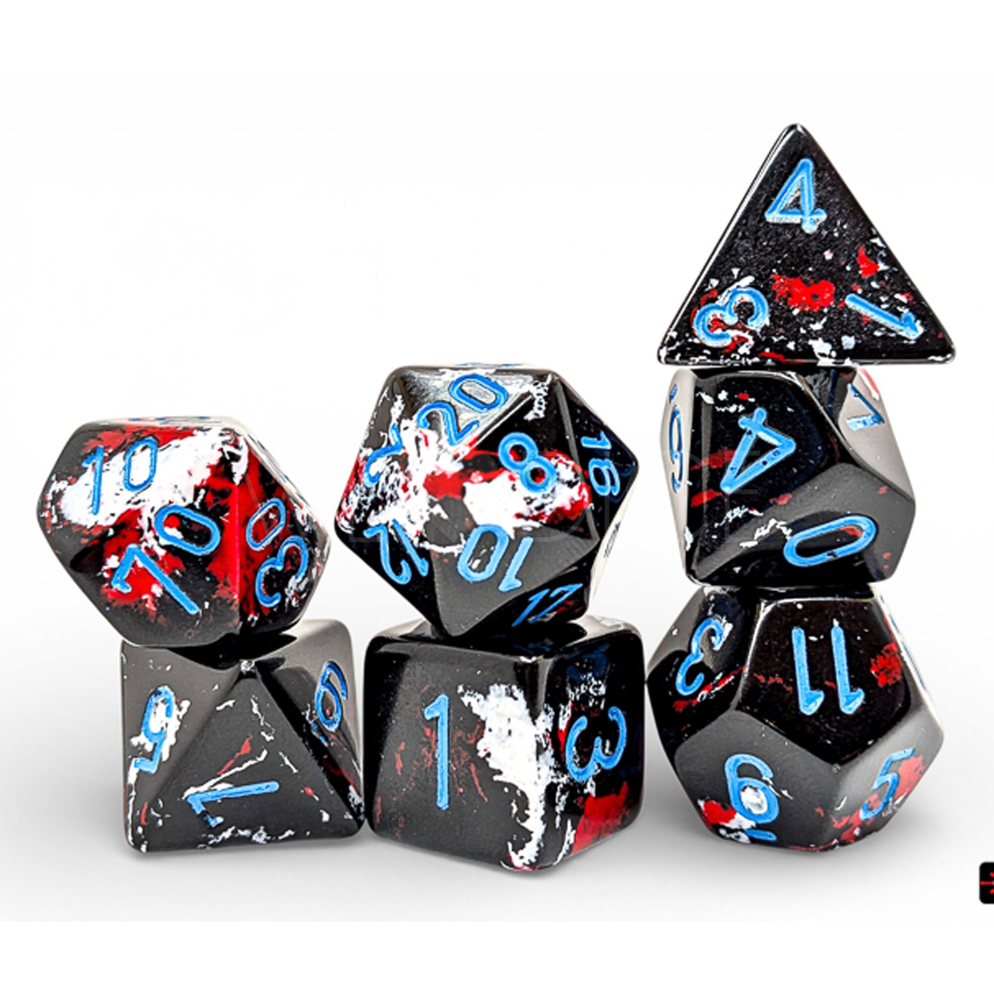 Brush™ Polyhedral Deep Forest™ / gold 7-Würfel Set