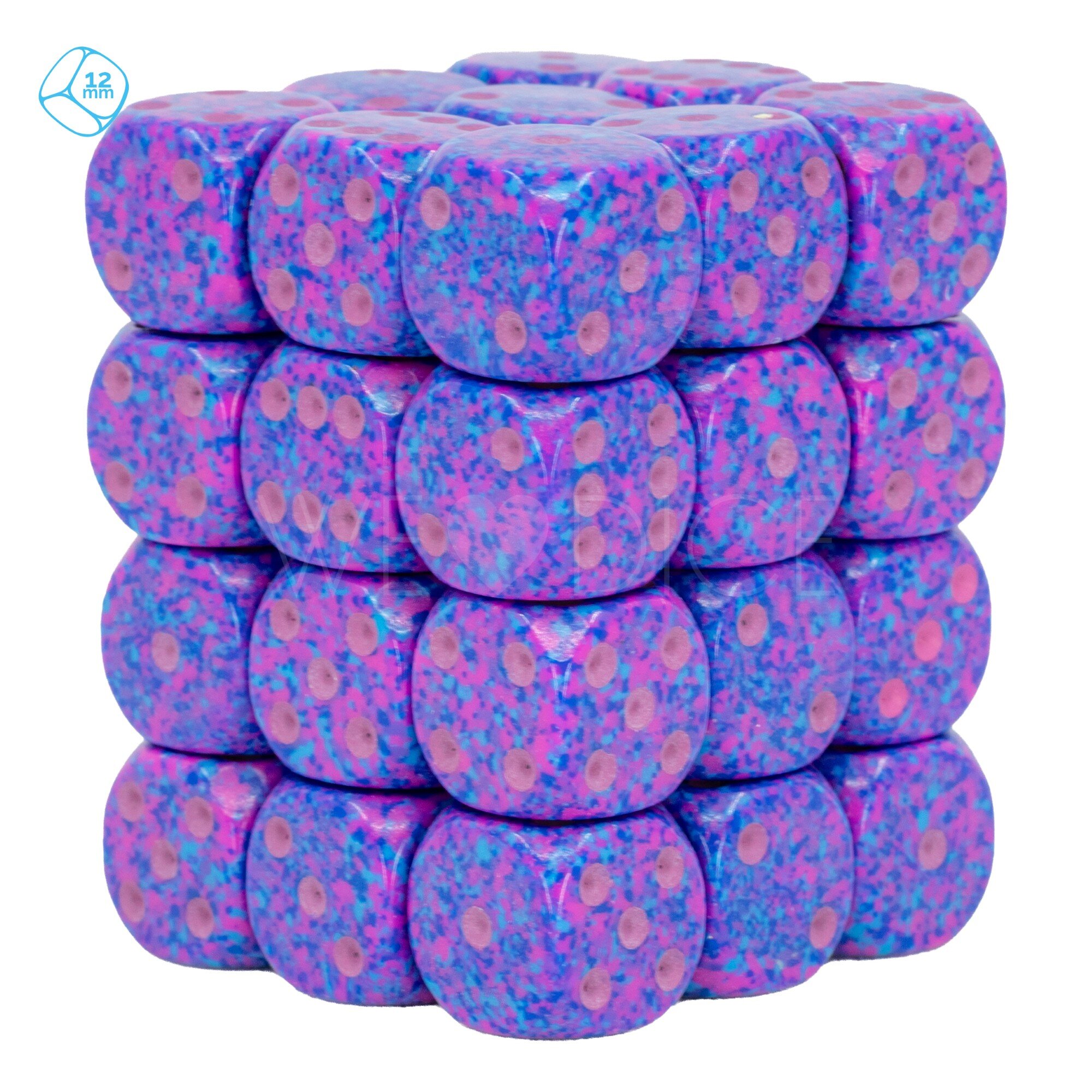 Speckled®, gesprenkelt Purple Passion / Pink 12mm W6 Würfel Set (36 Würfel)