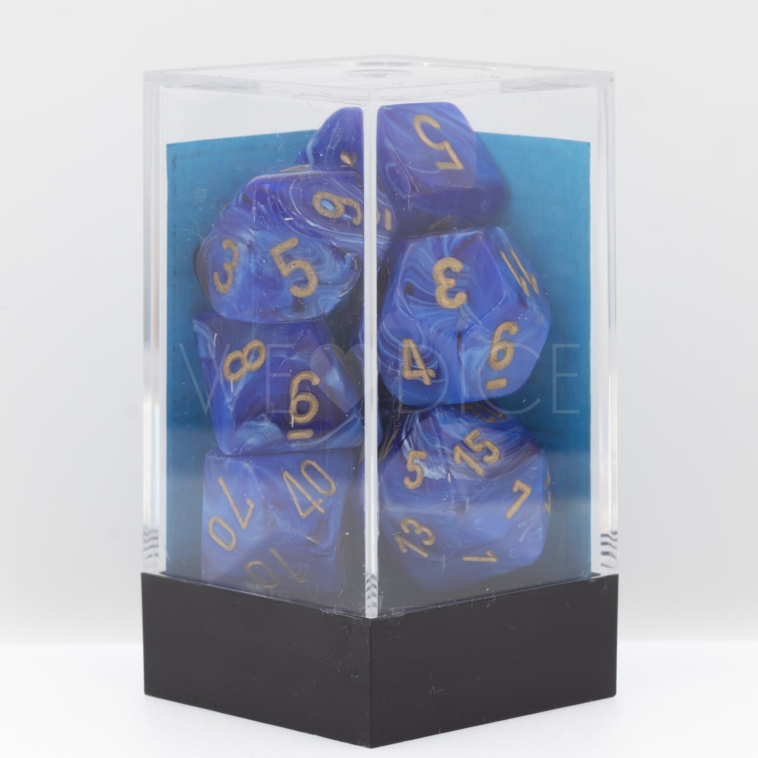 Vortex® Polyhedral Blau / Gold 7-Würfel Set