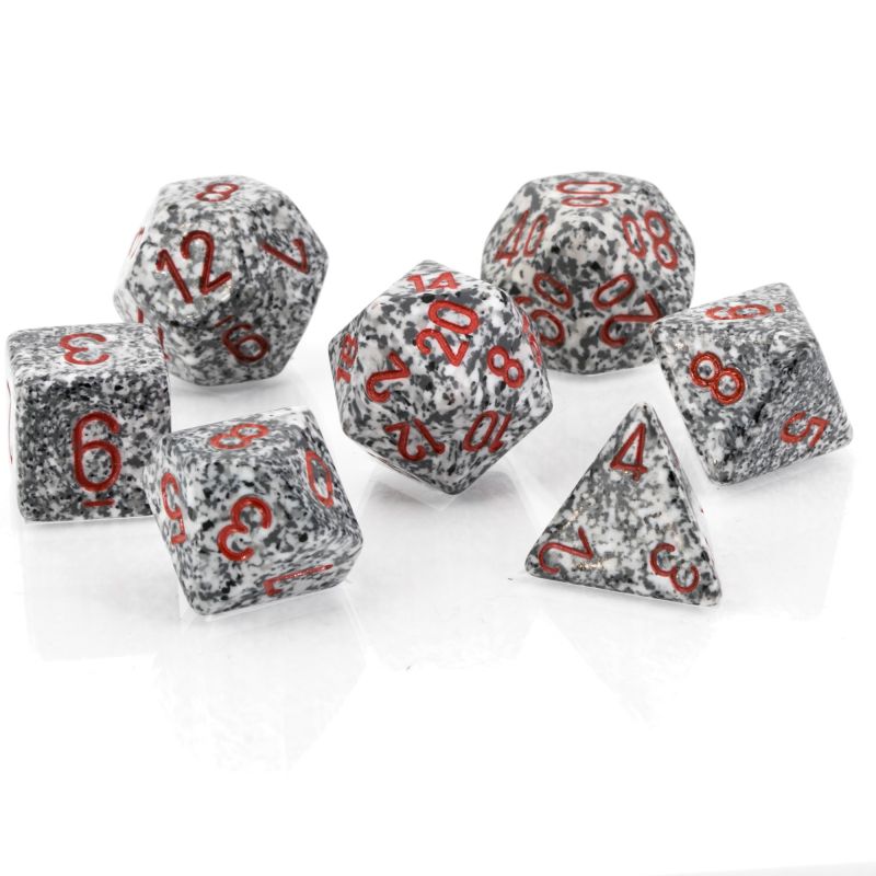 Speckled® Polyhedral Granite 7-Würfel Set