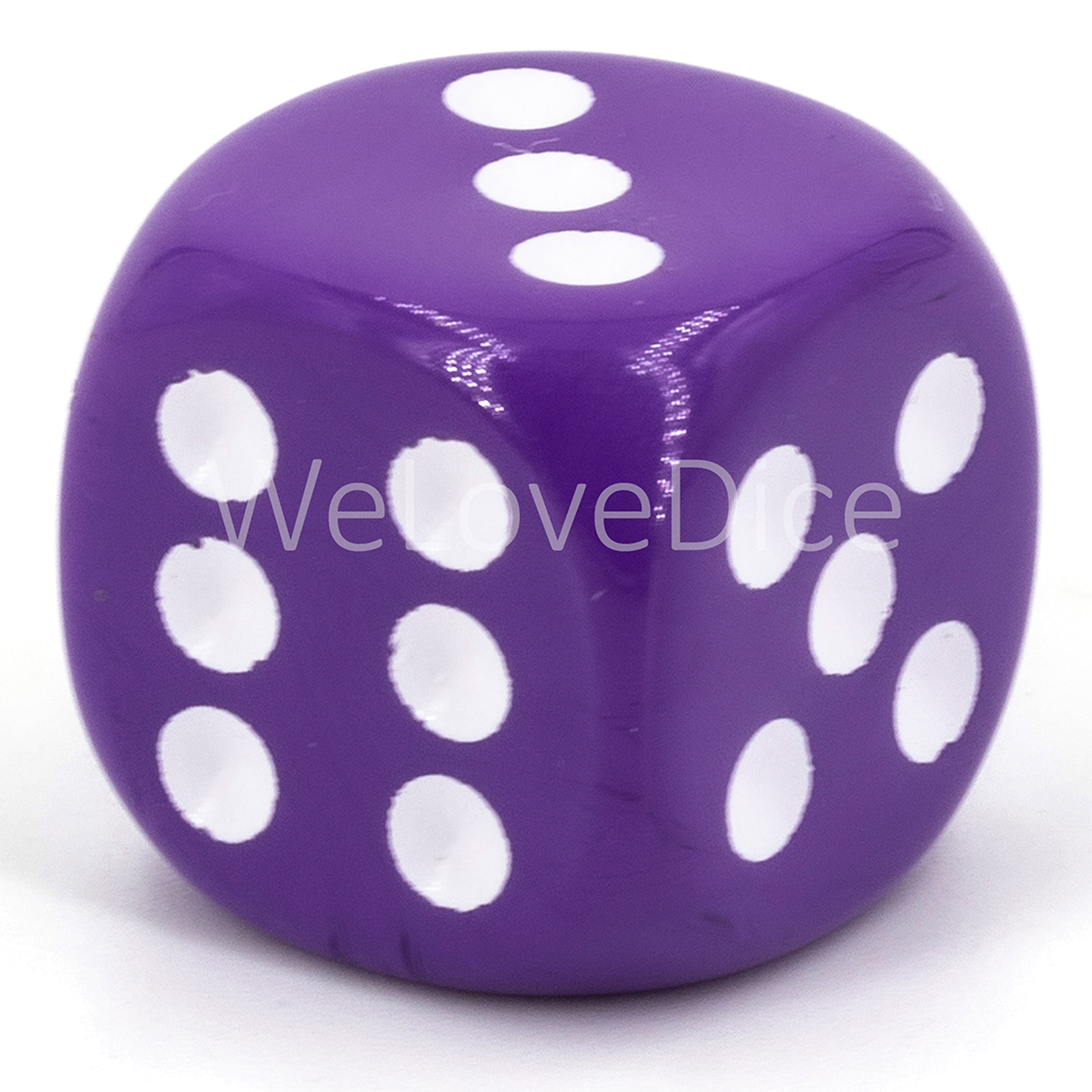 25mm W6 Würfel in lila / weiß