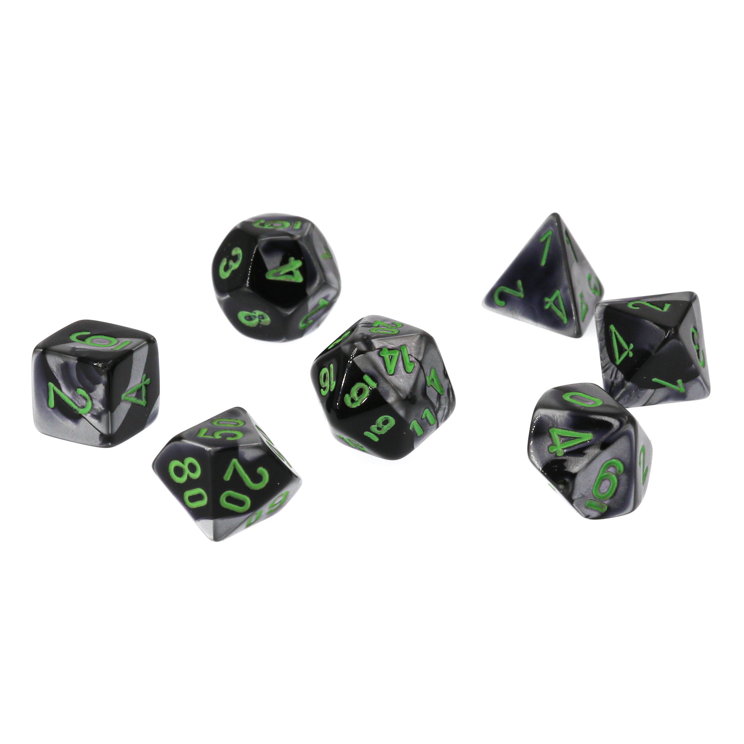 Gemini® Mini-hedral Polyhedral Black-Grey / green 7-DieSet