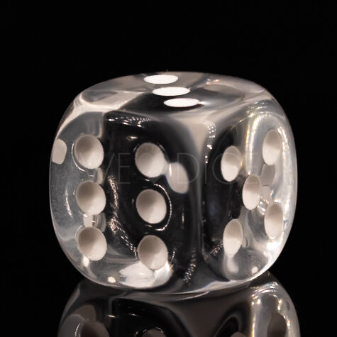 Transparent Clear / weiß 16mm