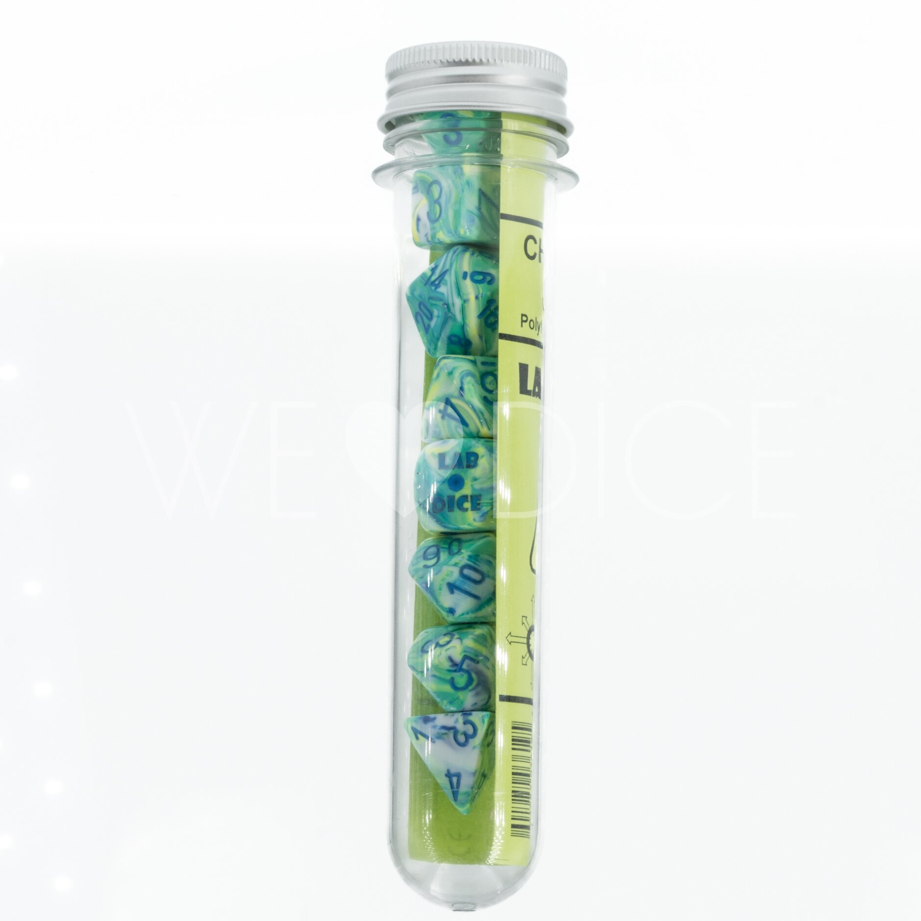LabDice Festive® Garden/blue  Set 8 Stück