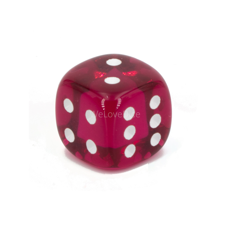 14mm W6 Würfel in himmber sorbet / Weiß