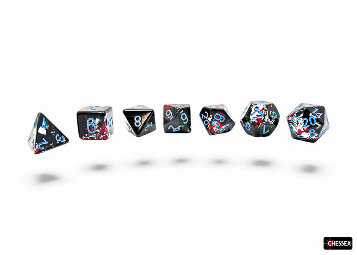 Brush™ Polyhedral Deep Forest™ / gold 7-Würfel Set