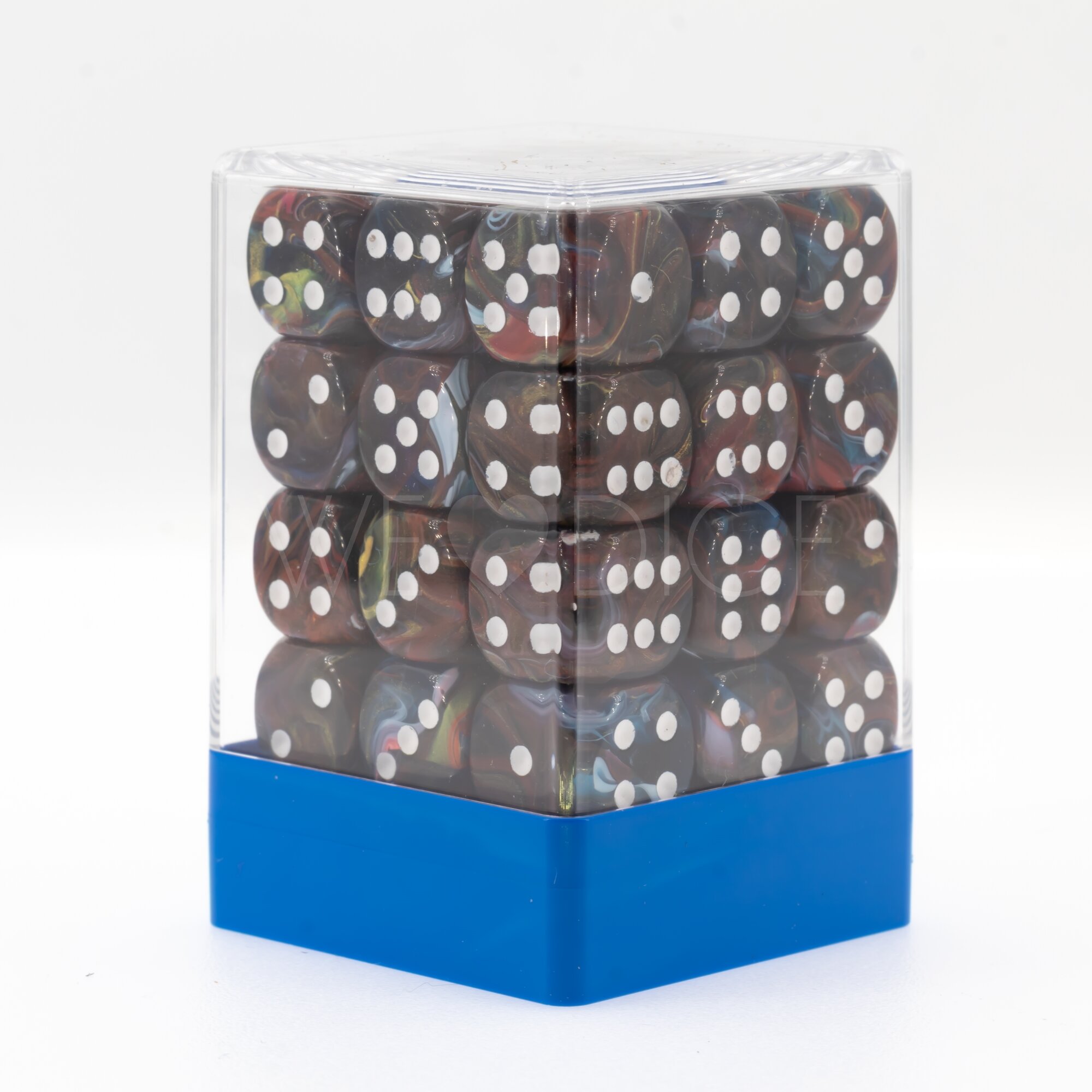 carneval Pietersit brown / white 12mm D6 Dice Set  (36Pcs)