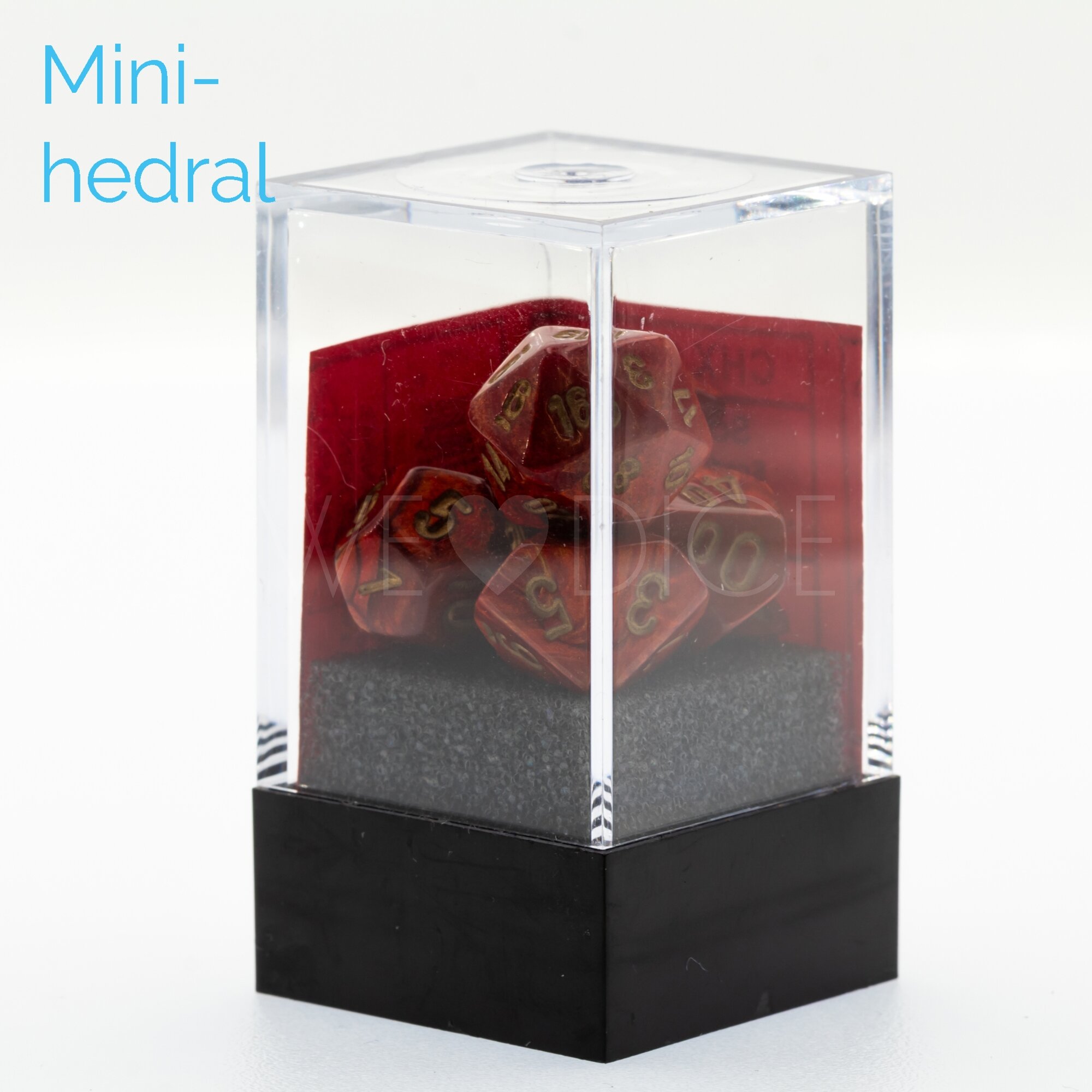 Scarab® Mini-hedral Polyhedral Scarlet / gold 7-DieSet