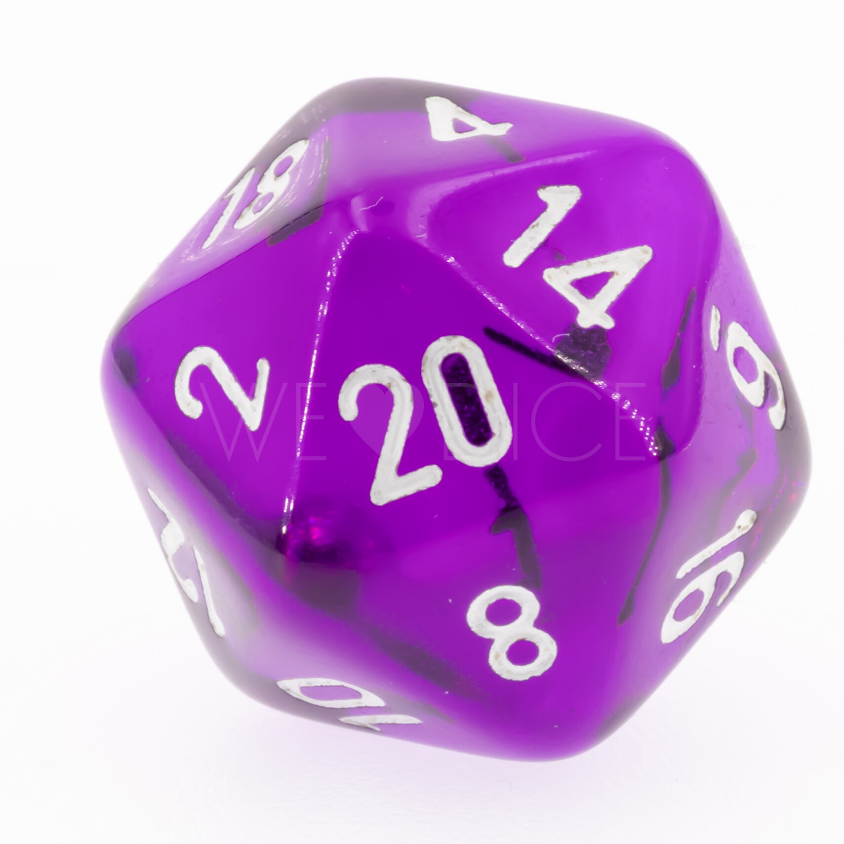 Transparent Lila / weiß  W20