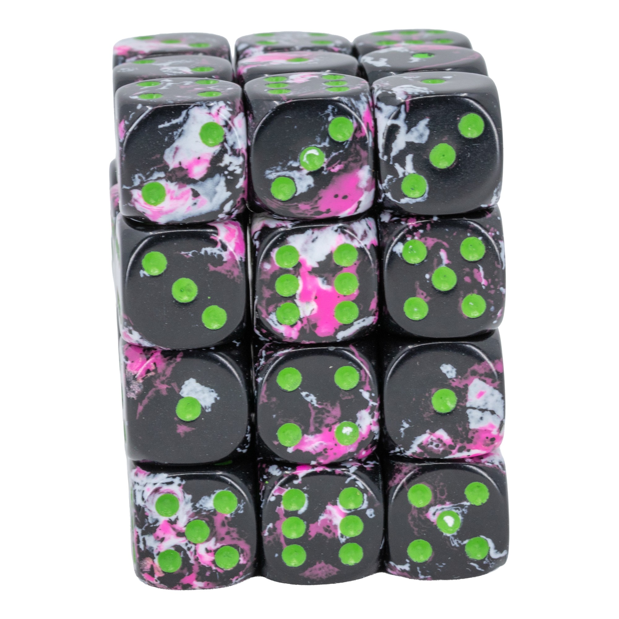 Brush™ Paintball™ / green 12mm W6 Würfel Set (36 Würfel)