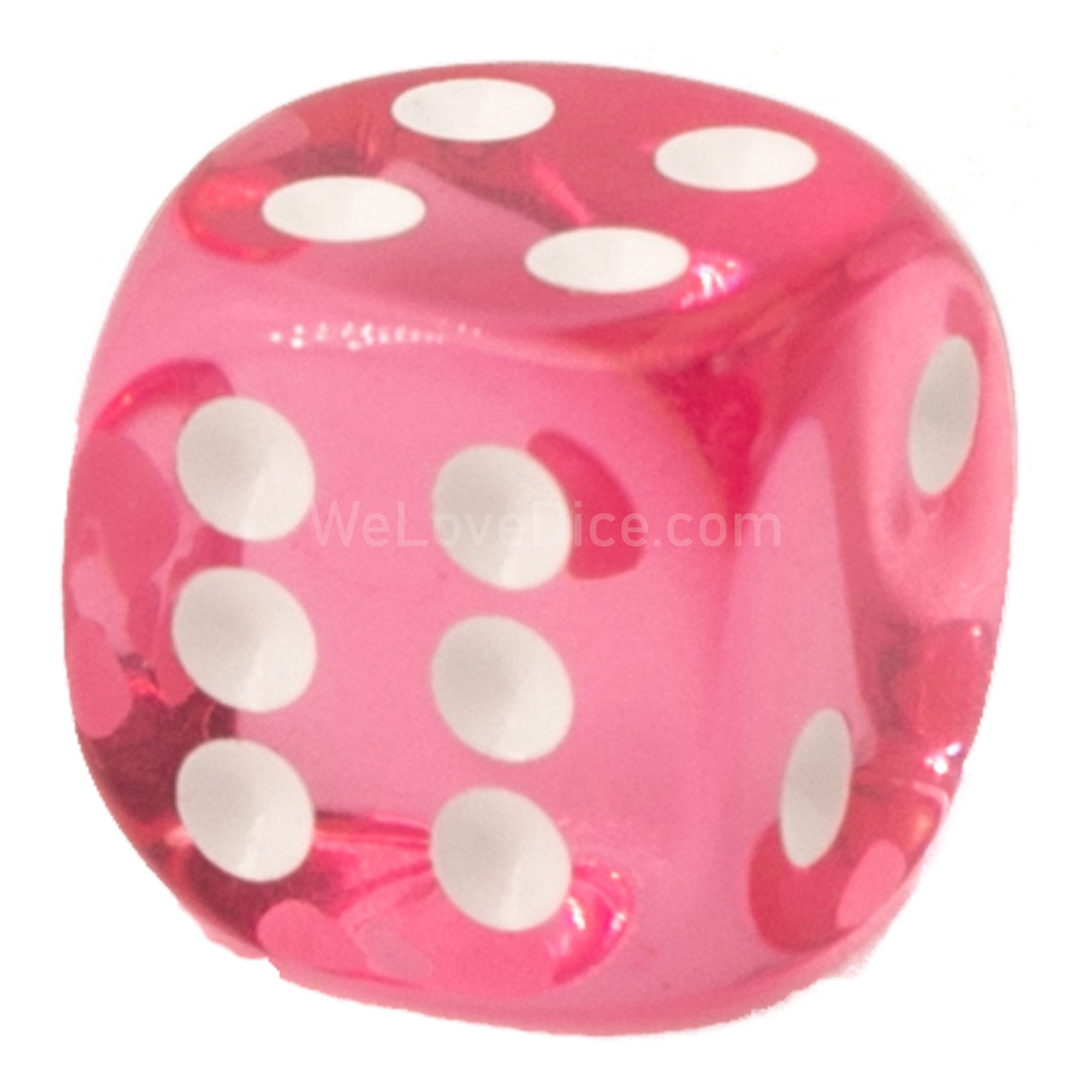 25mm W6 Würfel in rosa / weiß