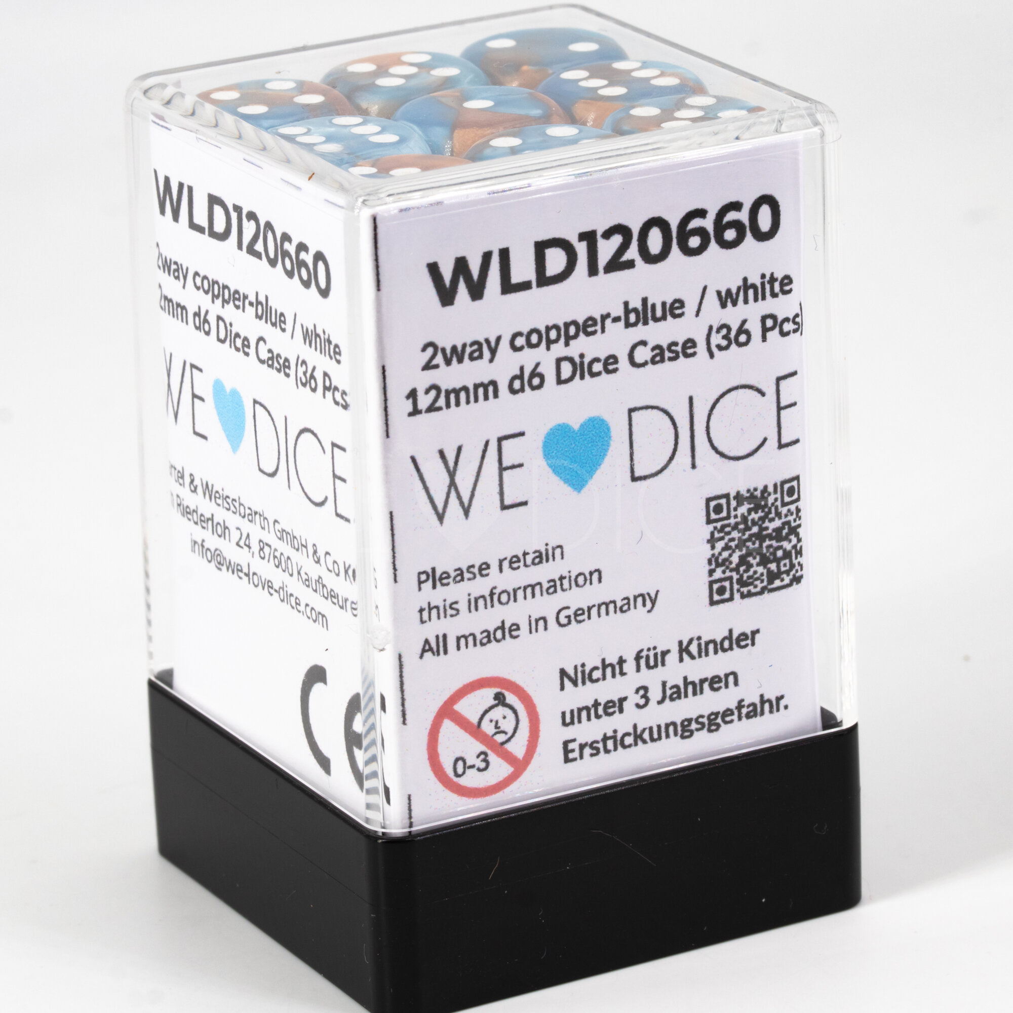 2ton kupfer blau / weiß 12mm W6 Set (36 Stück)