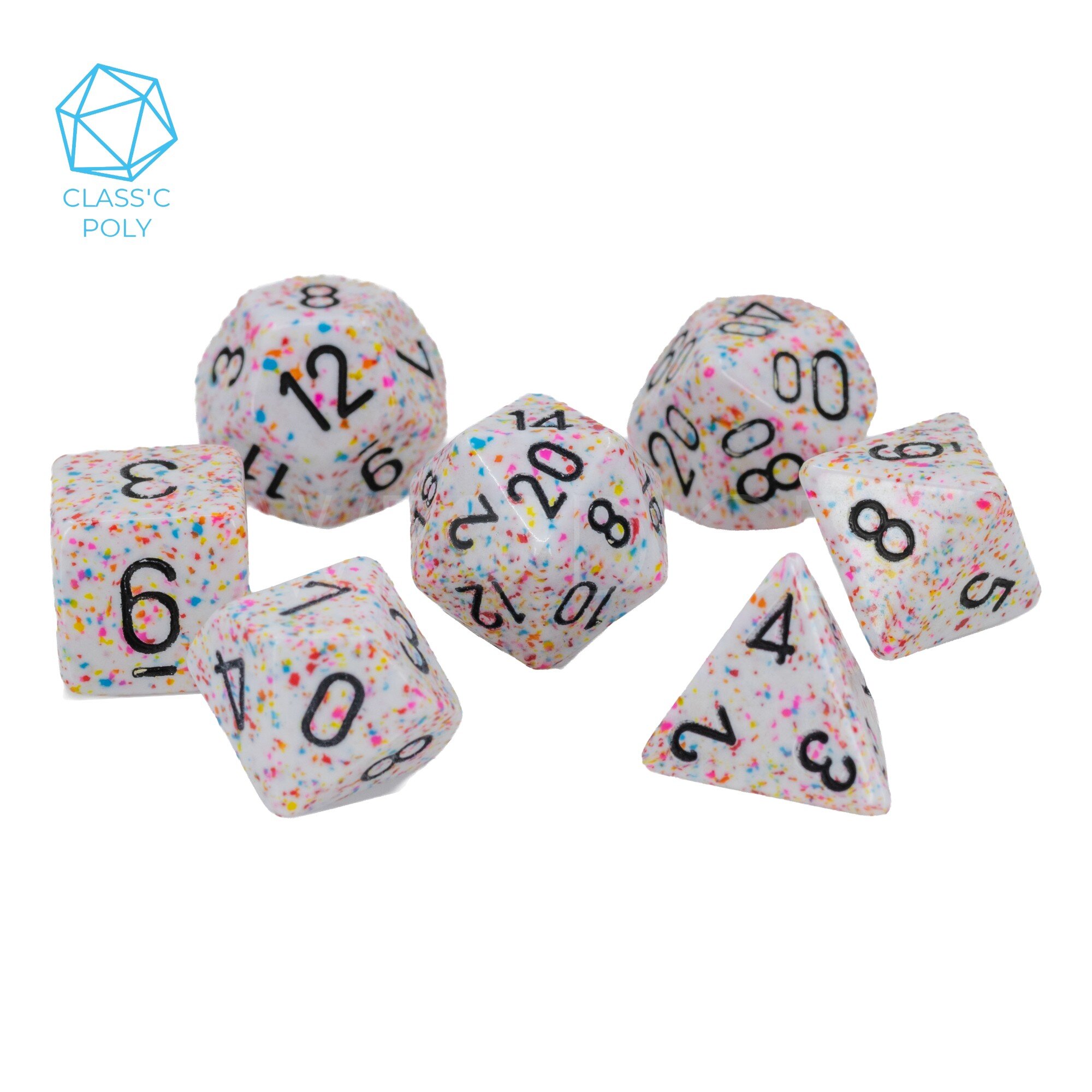 Speckled® Polyhedral Birthday / black 7-Würfel Set