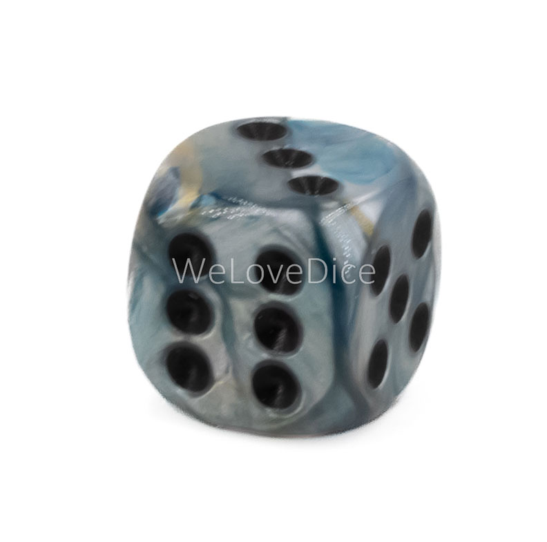 16mm W6 Würfel in Coelestin blau