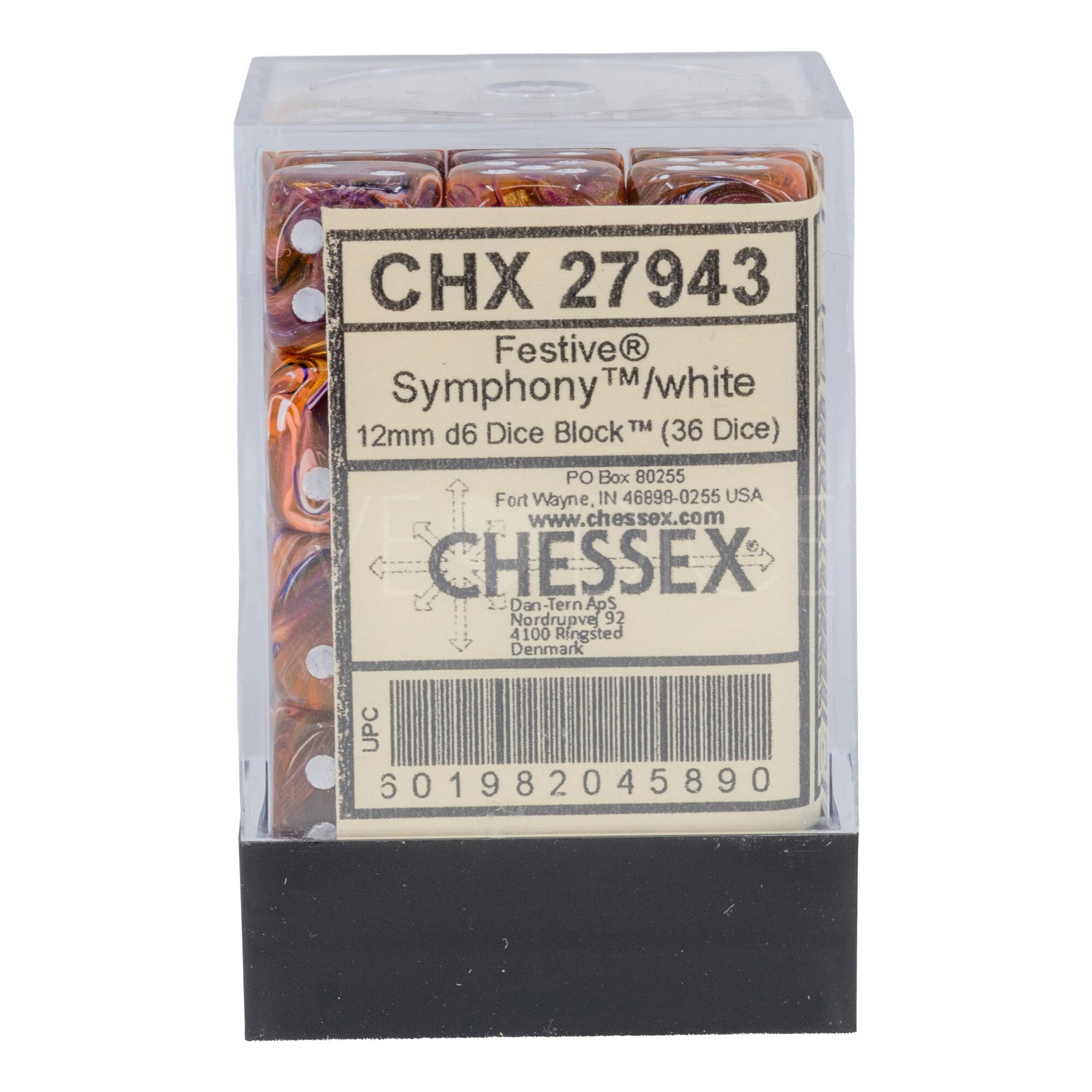 Festive® Symphony / white 12mm D6 Dice Set (36 dice)