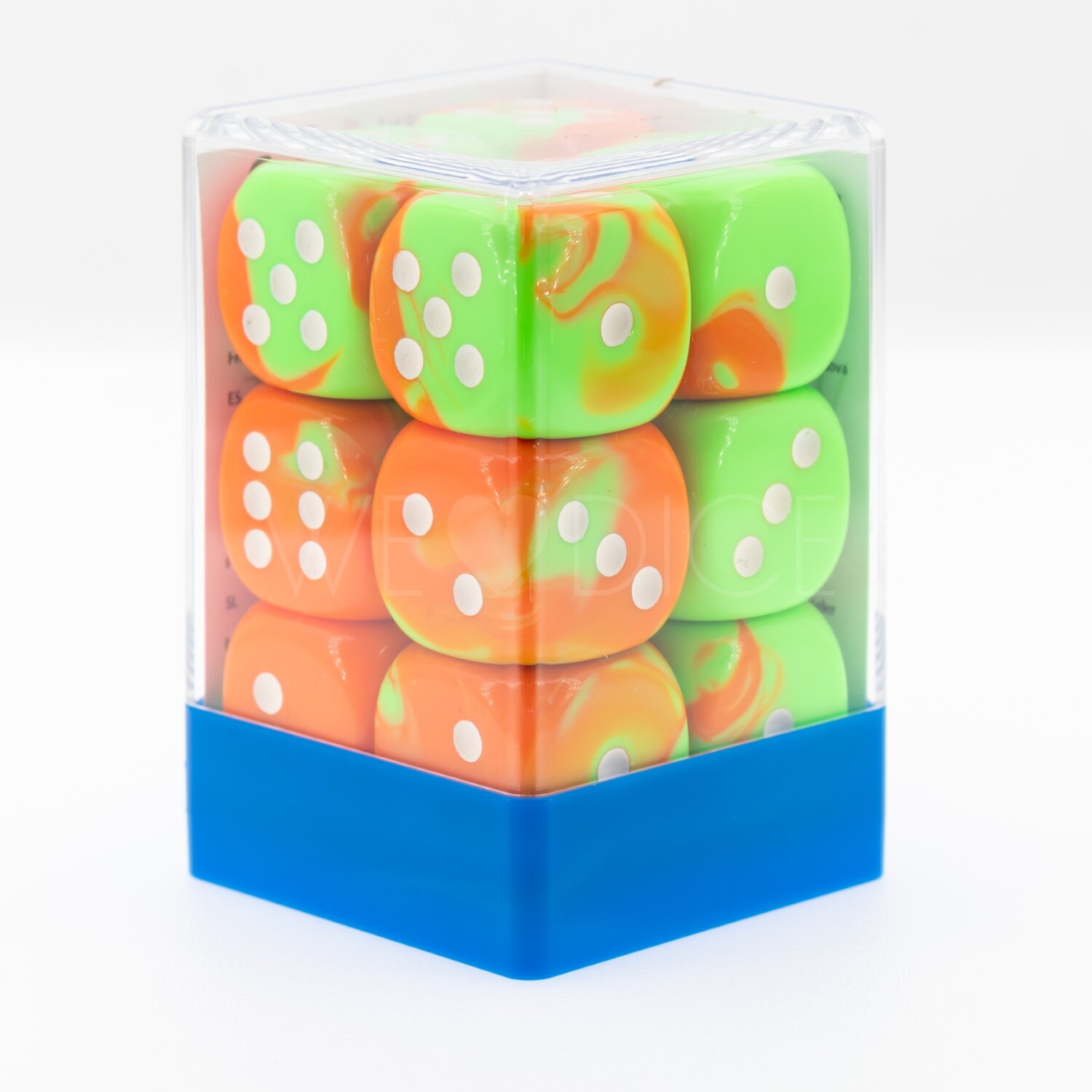 {effekt} neon orange - grün / weiss 18mm W6 Set (12 Stück)