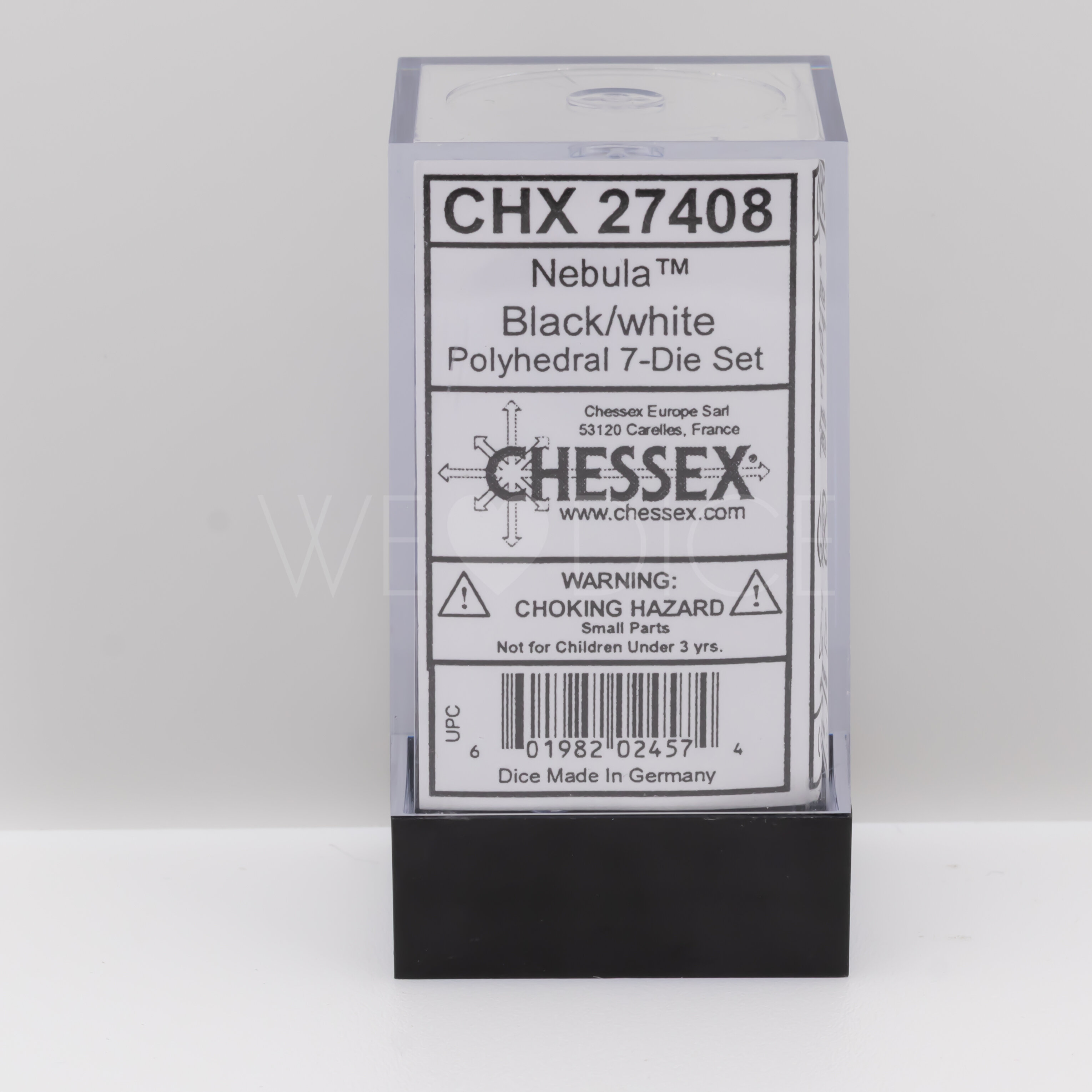 Nebula® Polyhedral Dunkelblau / Weiß 7-Würfel Set