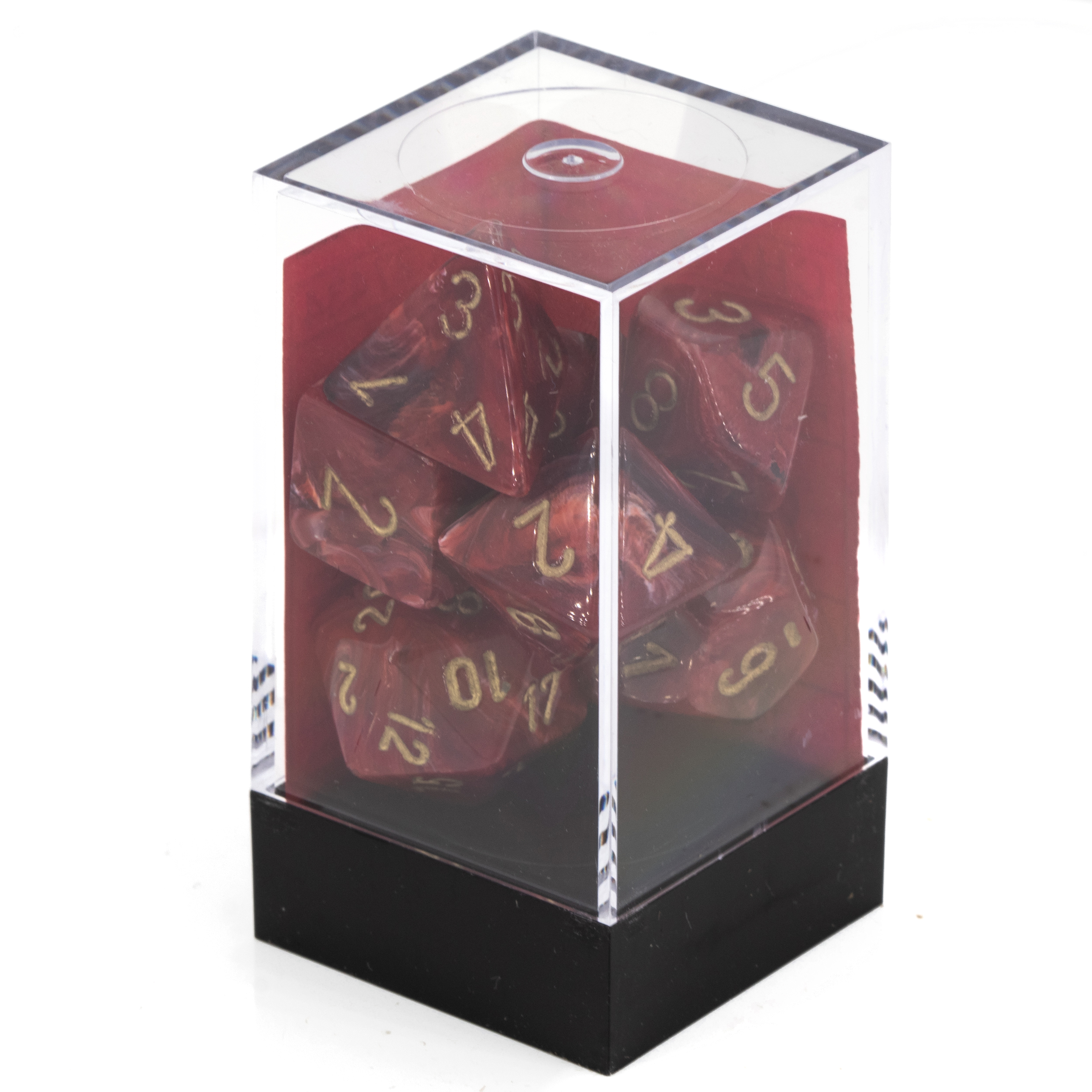 Vortex® Polyhedral Burgundy / Gold 7-Würfel Set