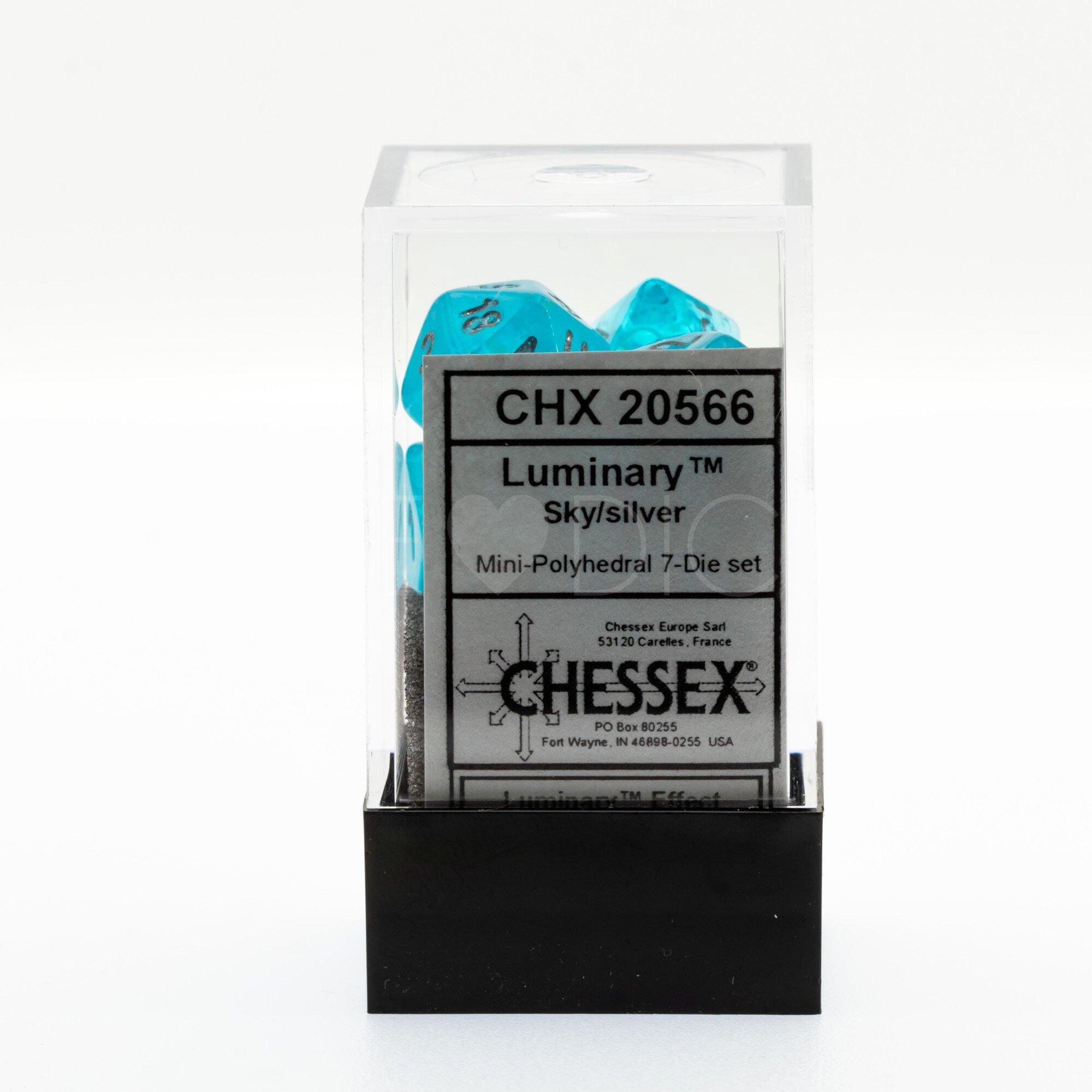 Luminary™ Mini-hedral Polyhedral Sky / silver 7-DieSet