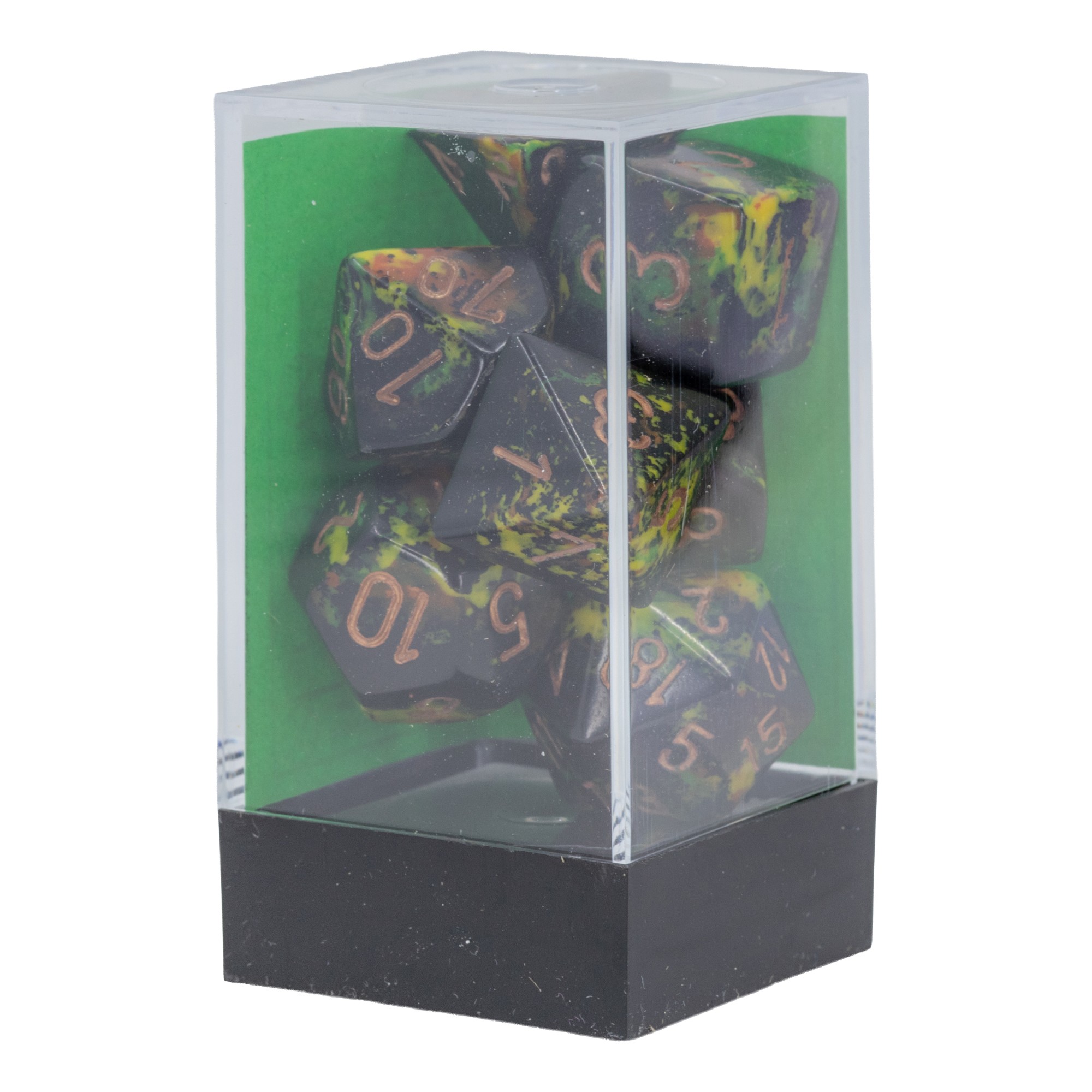 Brush™ Polyhedral Deep Forest™ / gold 7-Würfel Set