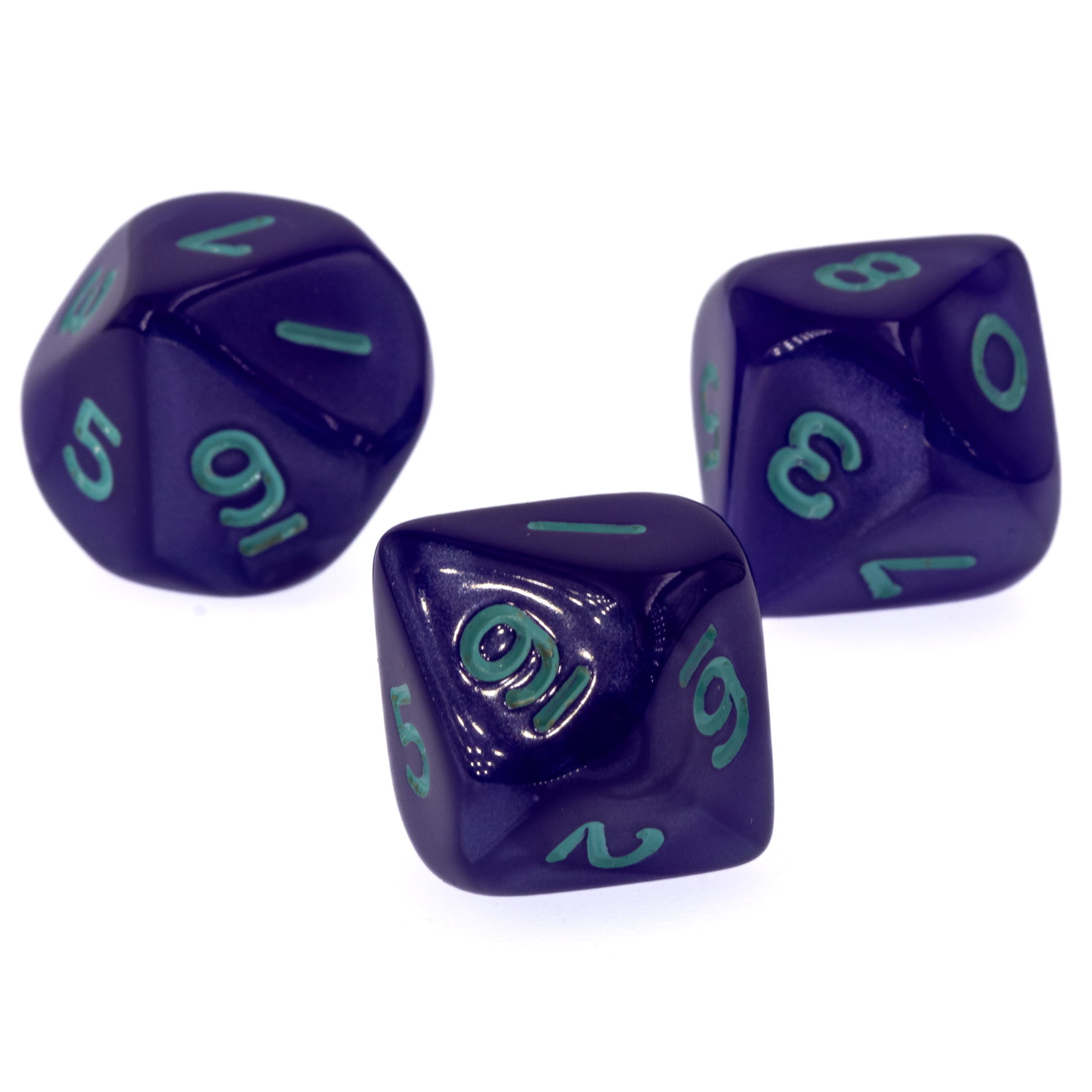 D10  dice in blue / turqoise Silk