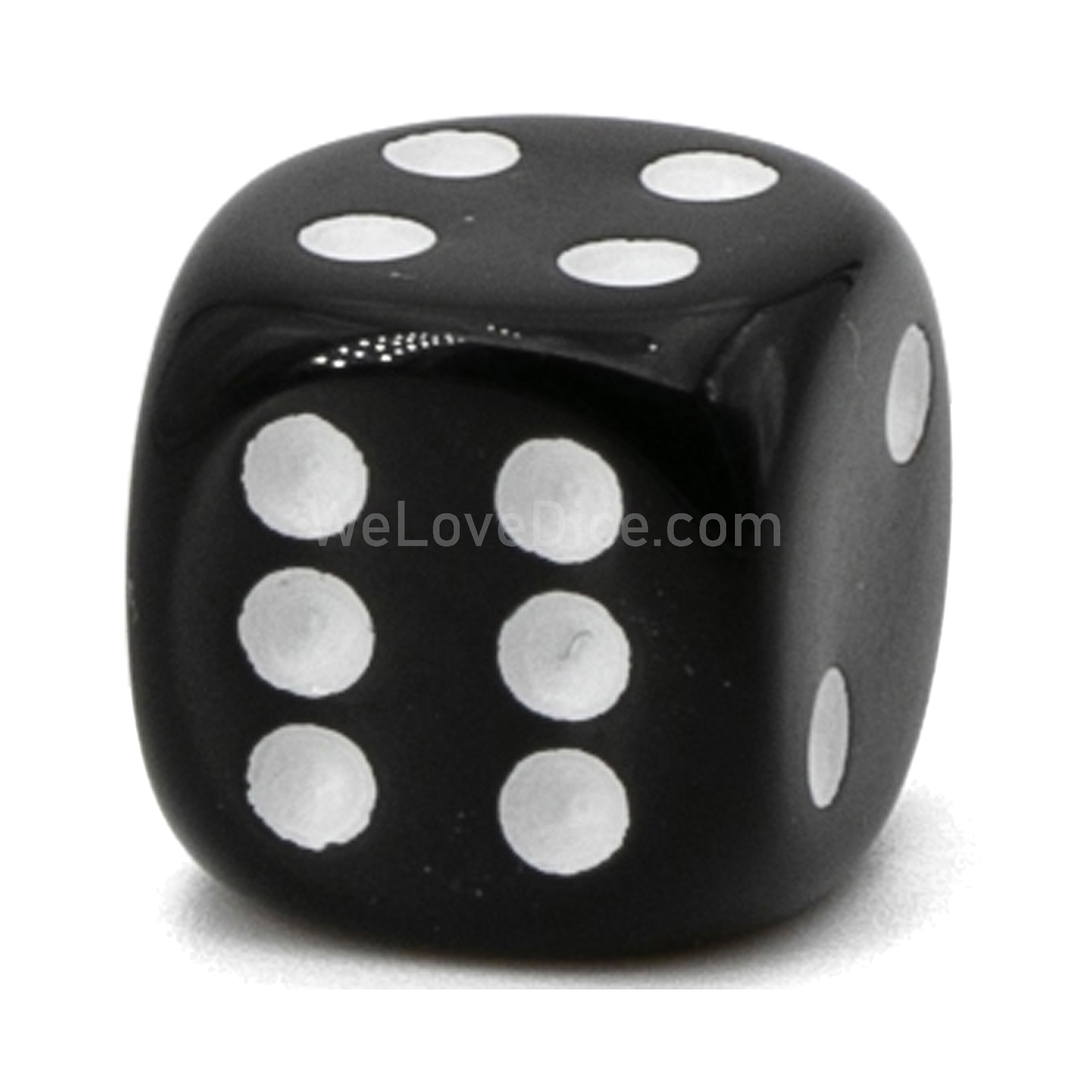 22mm  D6 Dice in black Opaque