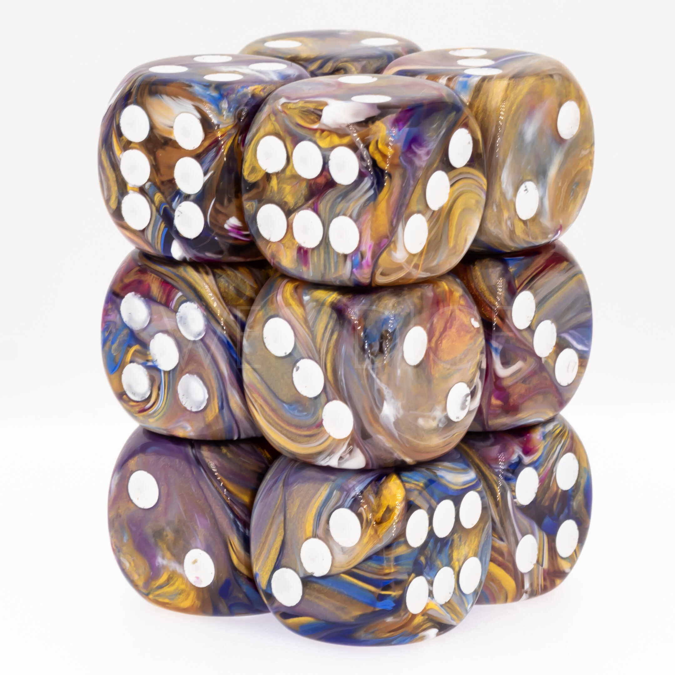 Festive® Circus / Schwarz 16mm W6 Würfel Set (12 Würfel)