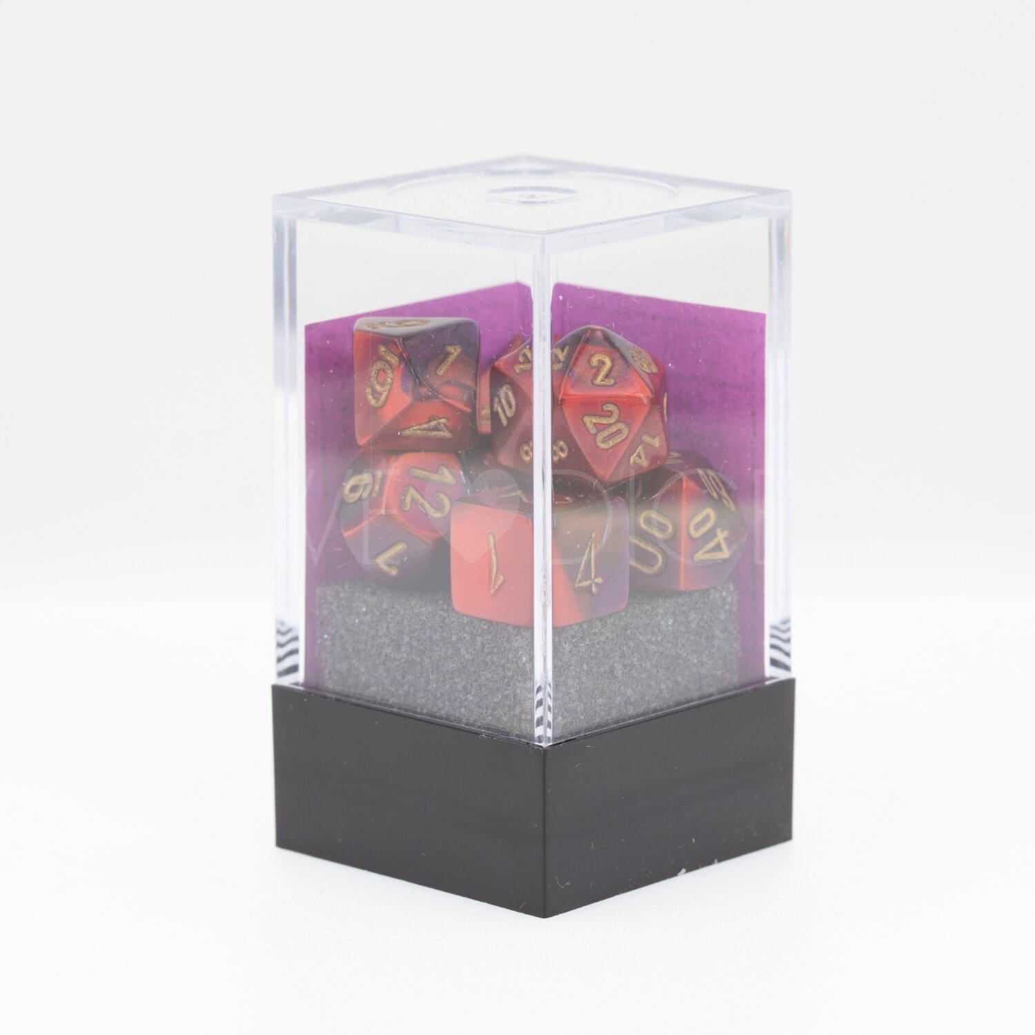Gemini® Mini-hedral Polyhedral Purple-Red / gold 7-DieSet