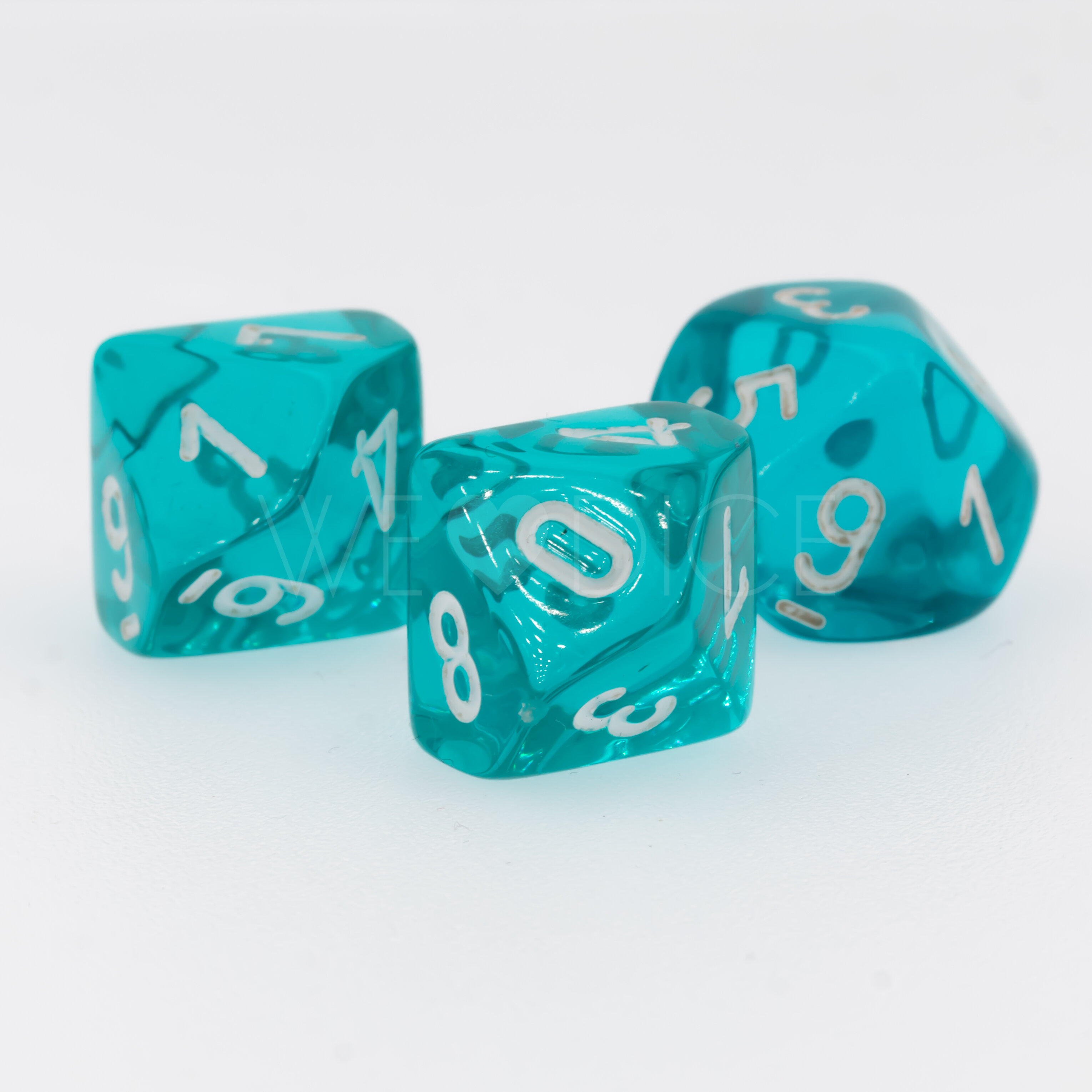 Transparent Türkis / weiß  W10