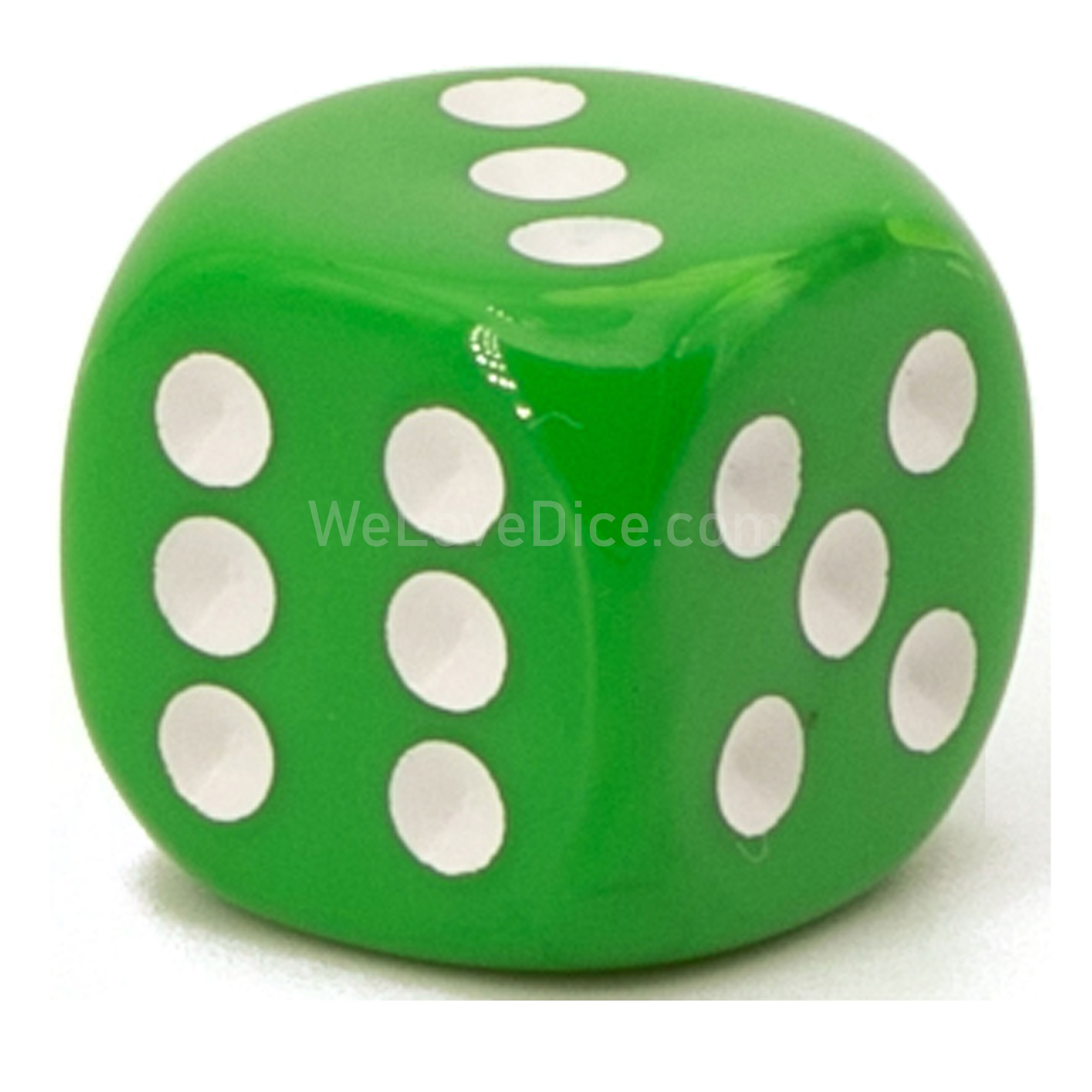 25mm W6 Würfel in hellgrün / weiß